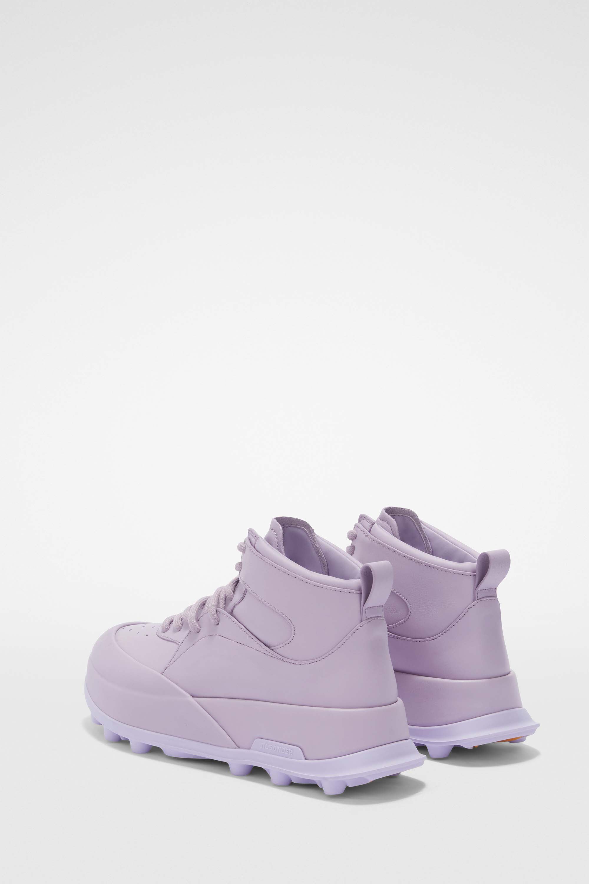 JIL SANDER WOMEN'S LIGHT PURPLE PLATFORM BOOTS