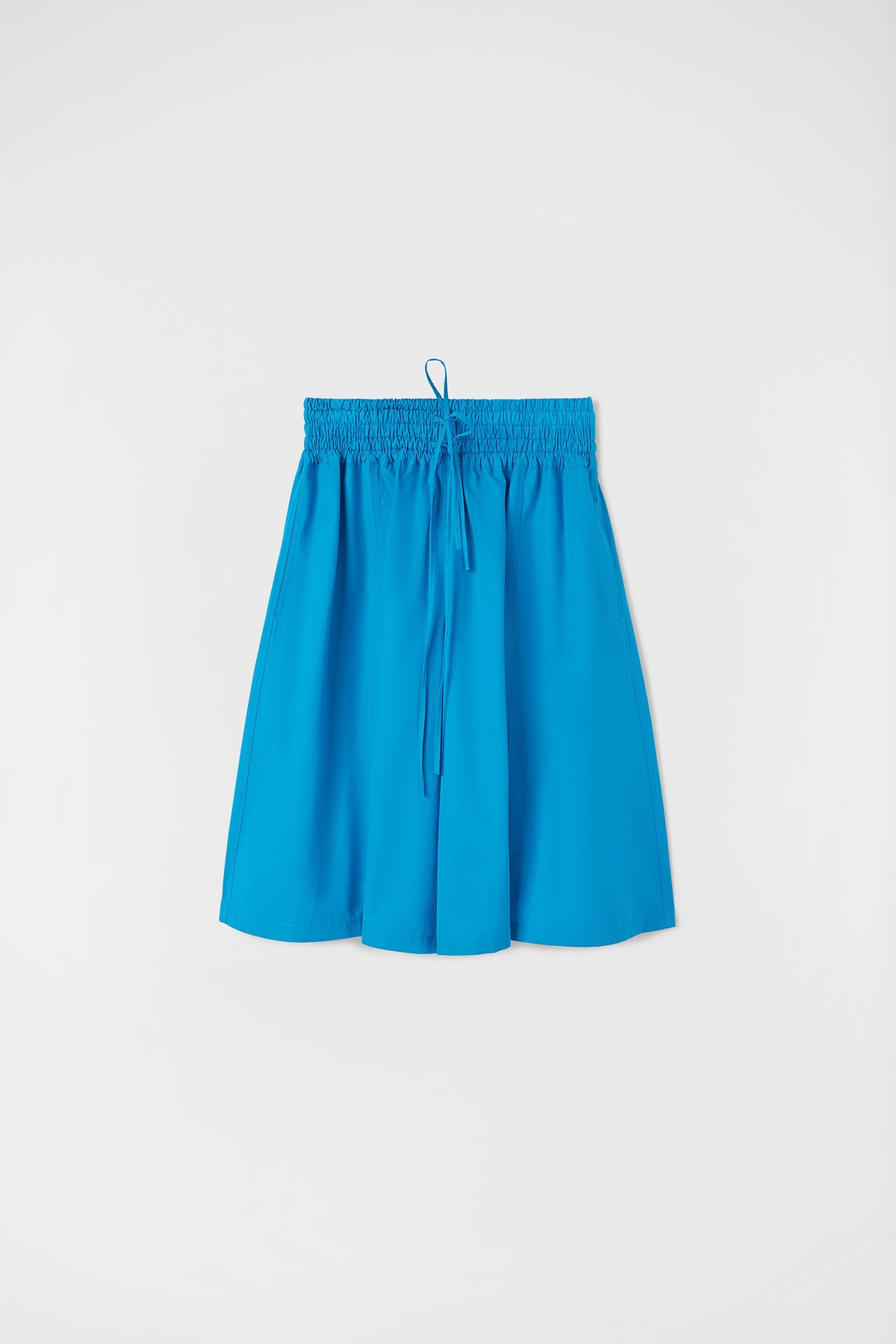 JIL SANDER WOMEN'S ELECTRIC BLUE WIDE-LEG SHORTS