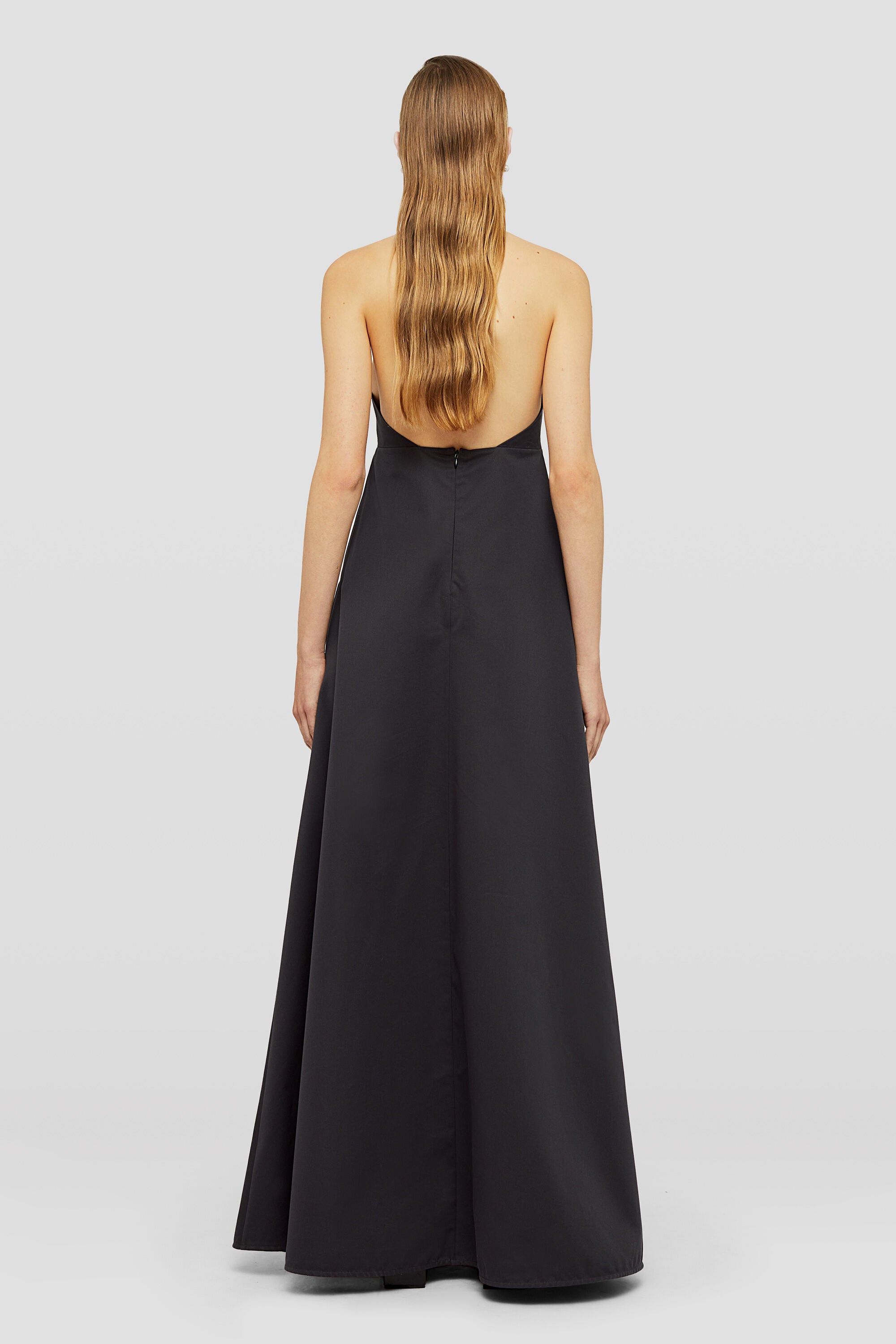 JIL SANDER WOMEN'S DARK GREY HALTER DRESS