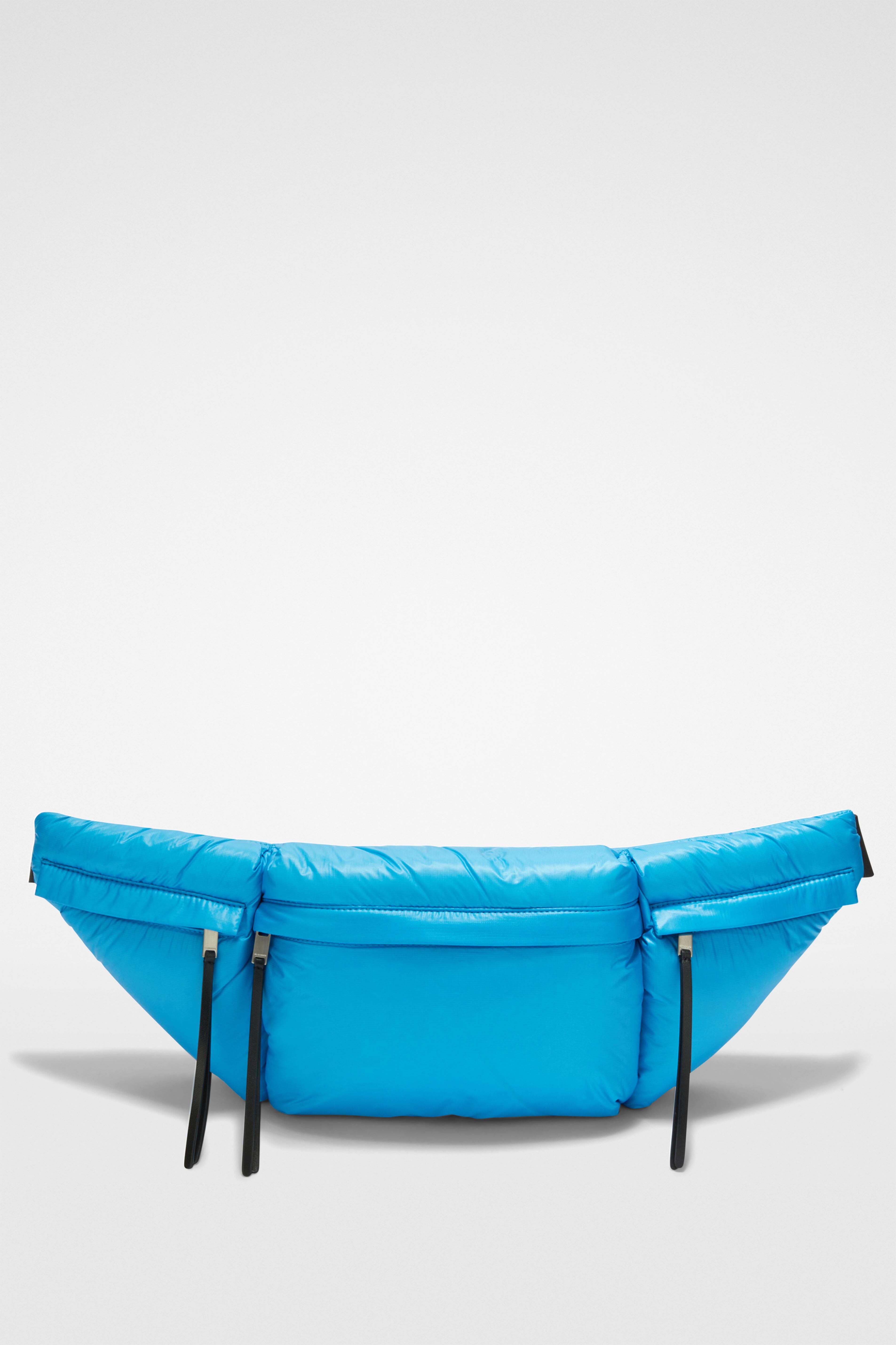 JIL SANDER WOMEN'S CYAN BLUE PADDED POUCH BAG