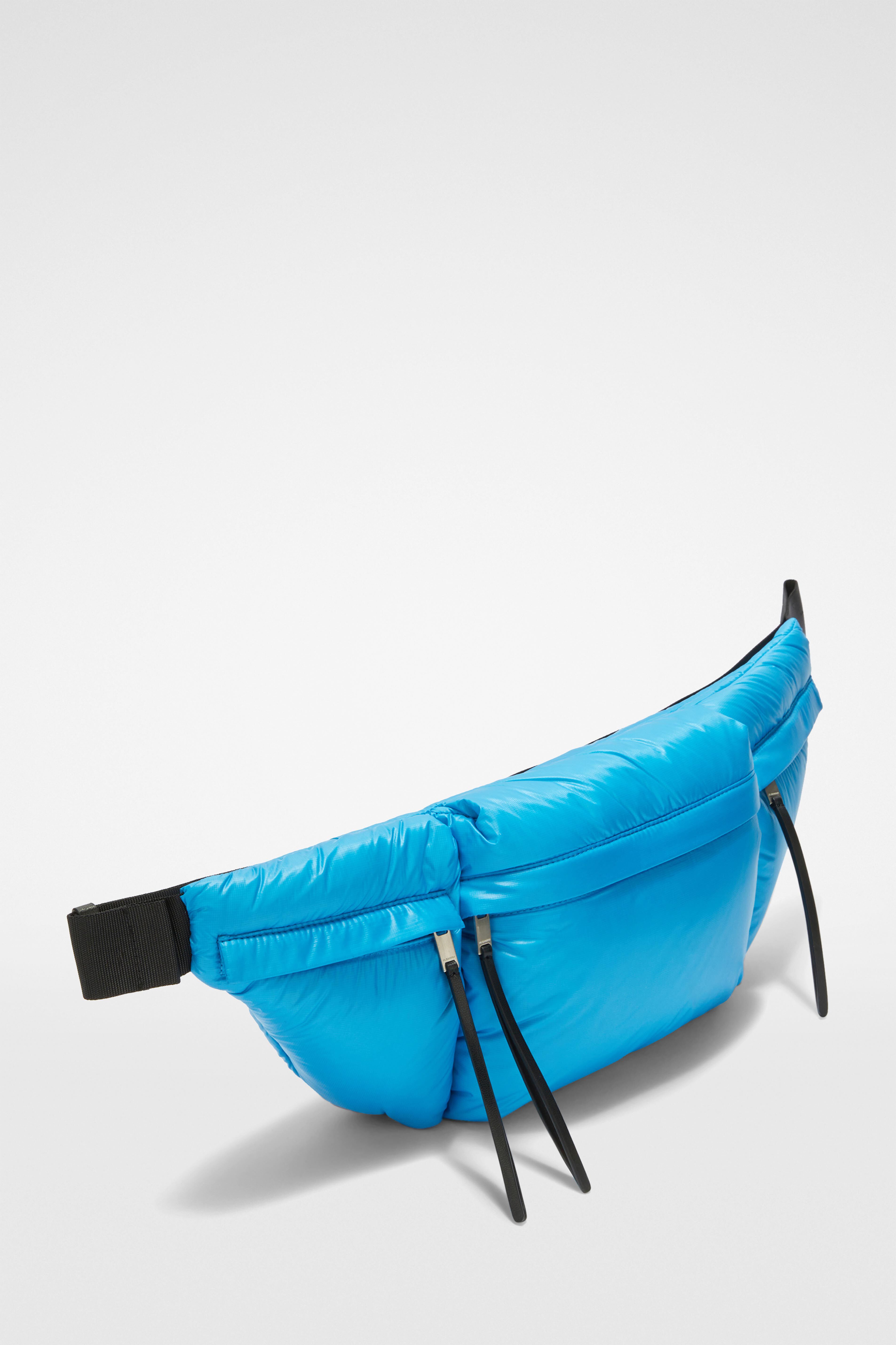 JIL SANDER WOMEN'S CYAN BLUE PADDED POUCH BAG