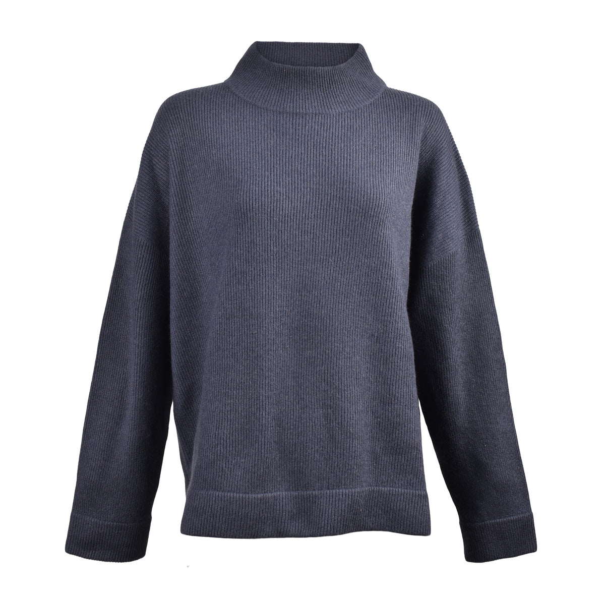BRUNELLO CUCINELLI WOMEN'S DARK BLUE CASHMERE SWEATER