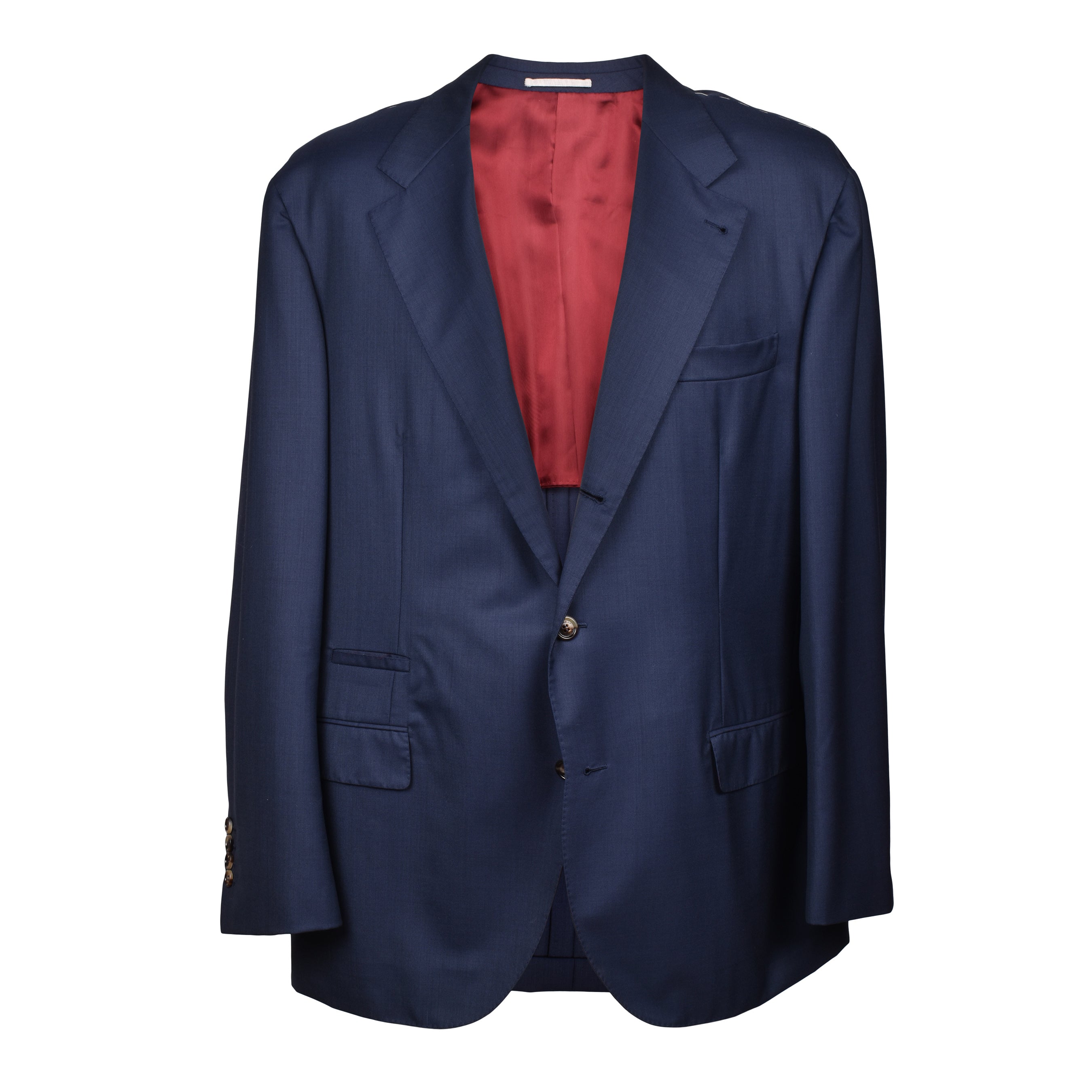 BRUNELLO CUCINELLI MEN'S NAVY VIRGIN WOOL BLAZER