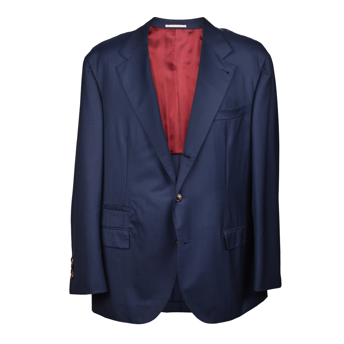BRUNELLO CUCINELLI MEN'S COLORED BLUE VIRGIN WOOL SUIT