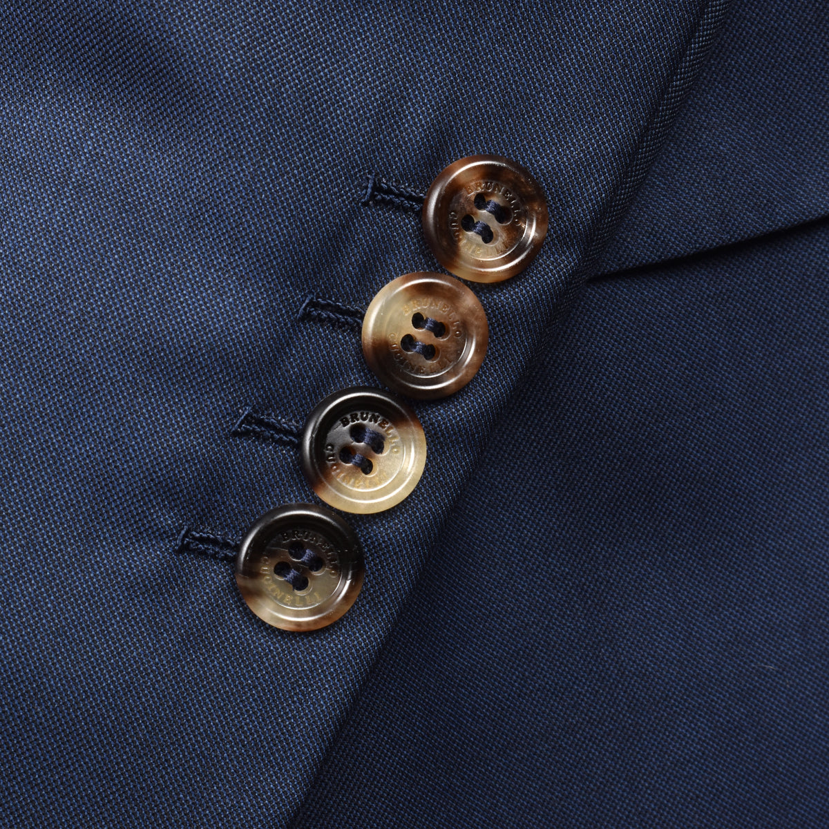BRUNELLO CUCINELLI MEN'S COLORED BLUE VIRGIN WOOL SUIT