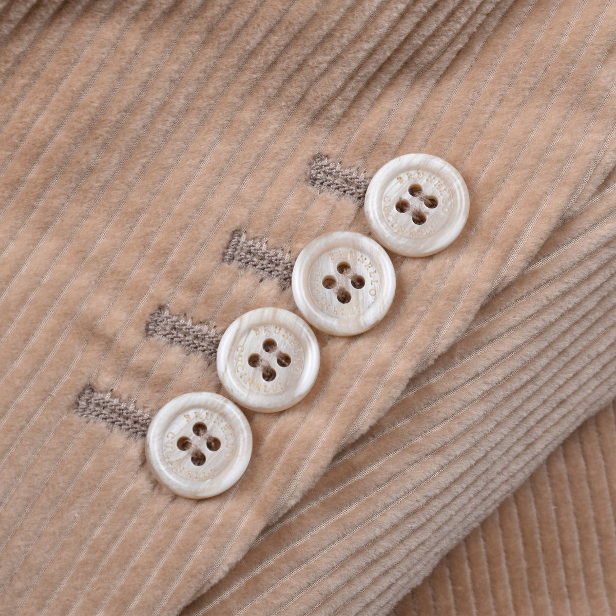 BRUNELLO CUCINELLI MEN'S CAMEL COTTON CORDUROY SUIT