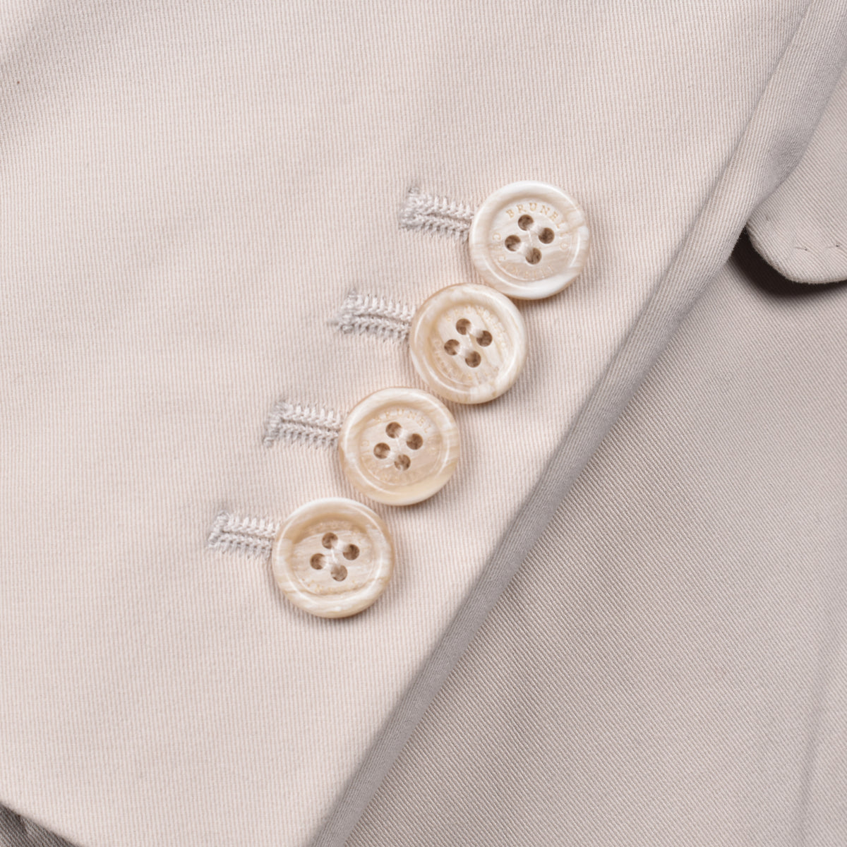 BRUNELLO CUCINELLI MEN'S BEIGE COTTON CASUAL SUIT