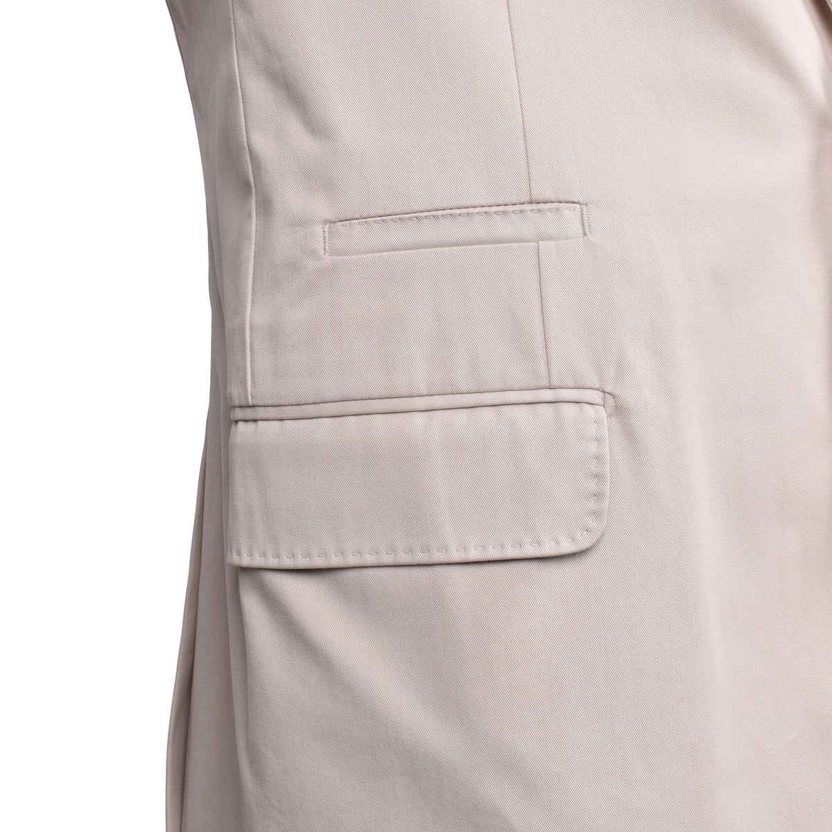 BRUNELLO CUCINELLI MEN'S BEIGE COTTON CASUAL SUIT