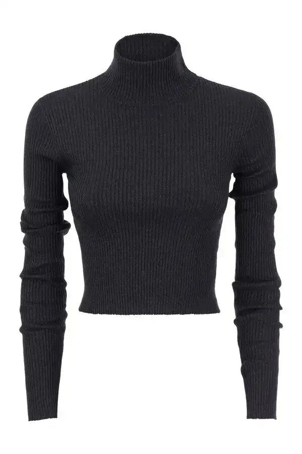 BRUNELLO CUCINELLI WOMEN'S NIGHT SKY CASHMERE BLEND RIBBED TURTLENECK SWEATER