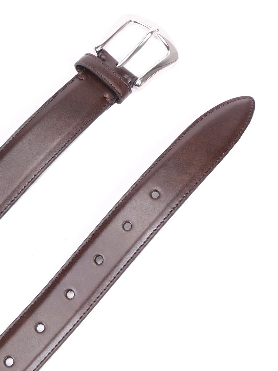 BRUNELLO CUCINELLI MEN'S MOORS HEAD LEATHER BELT