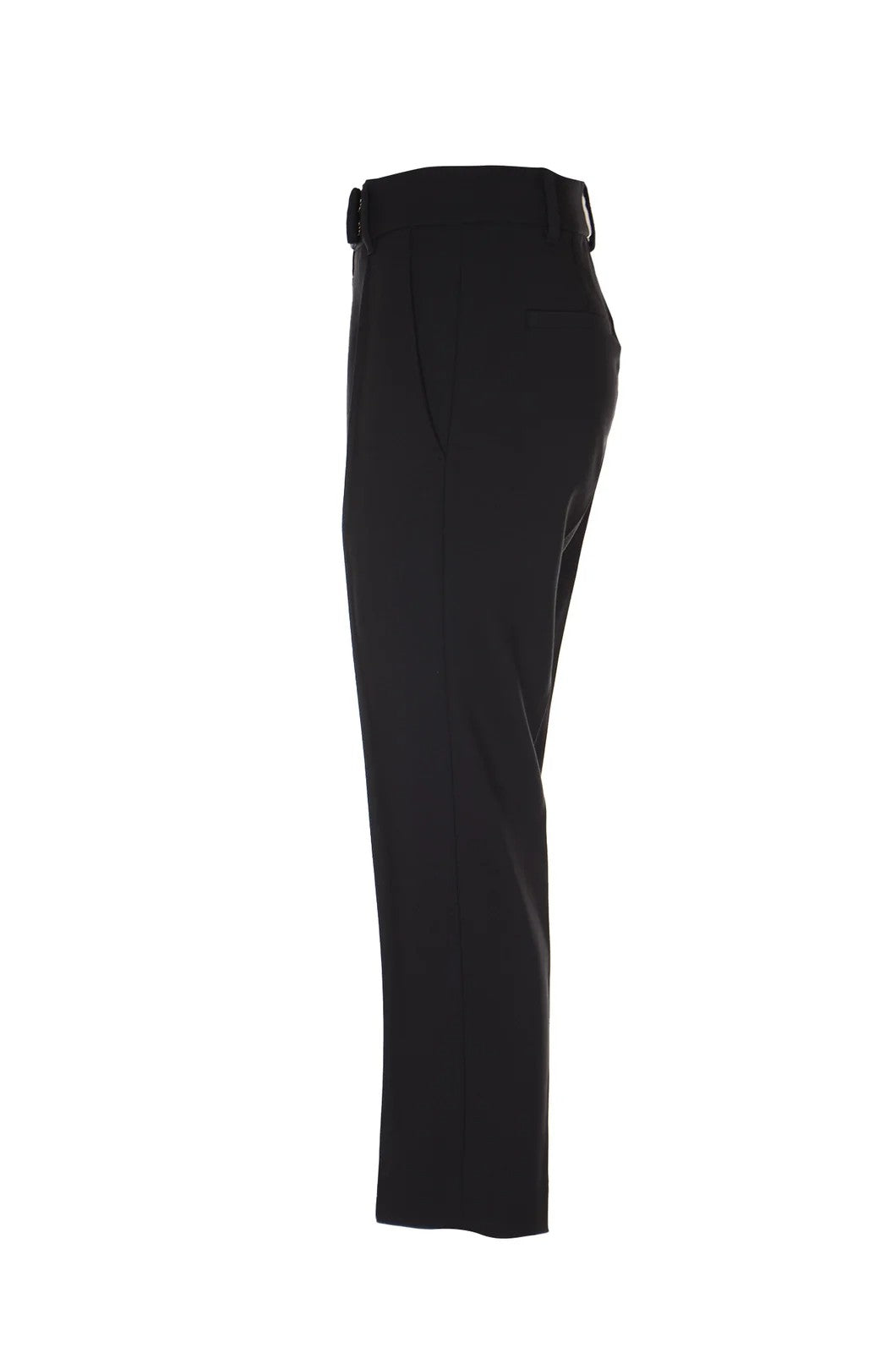 BRUNELLO CUCINELLI WOMEN'S BLACK VIRGIN WOOL BLEND TROUSERS