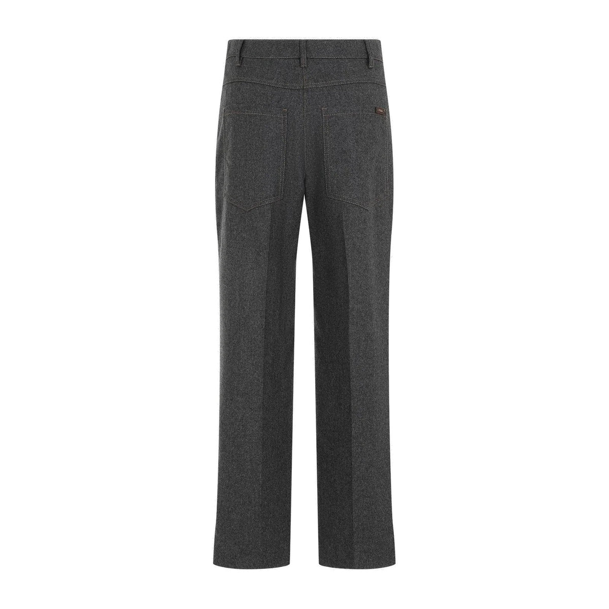 BRUNELLO CUCINELLI WOMEN'S DARK GREY WOOL CASHMERE TROUSERS