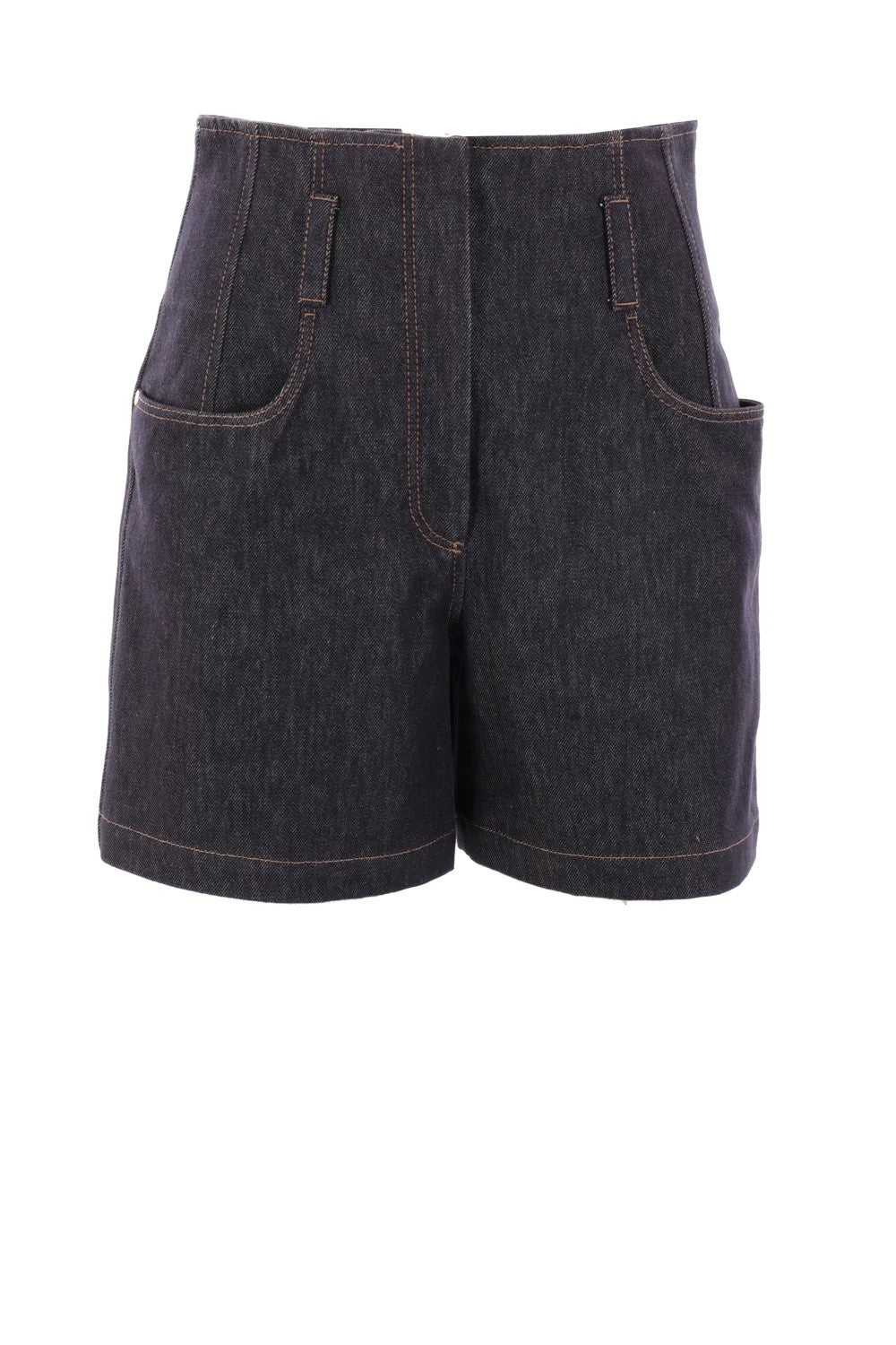 BRUNELLO CUCINELLI WOMEN'S BLUE DENIM BERMUDA SHORTS