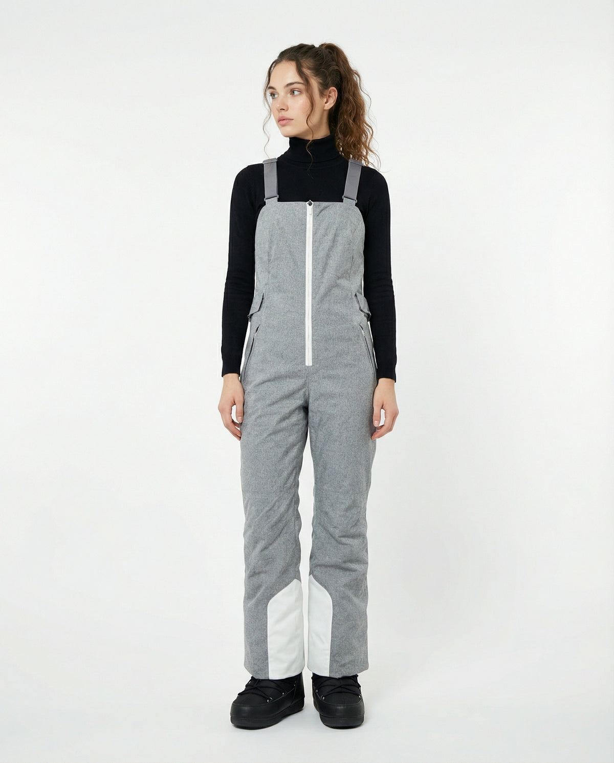 BRUNELLO CUCINELLI WOMEN'S LIGHT GREY WOOL SKI SUIT