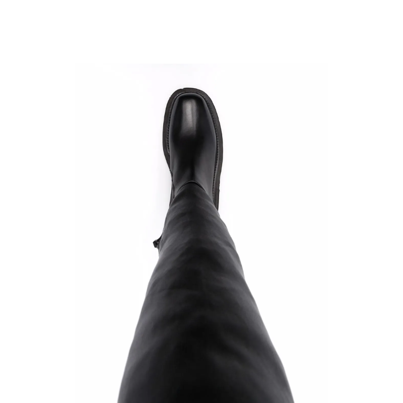 Womens | Marsèll Over-the-Knee Platform Leather Boot Black