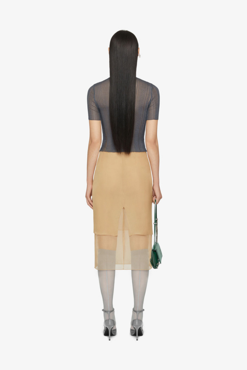 Givenchy Iris Skirt_Beige/Blue