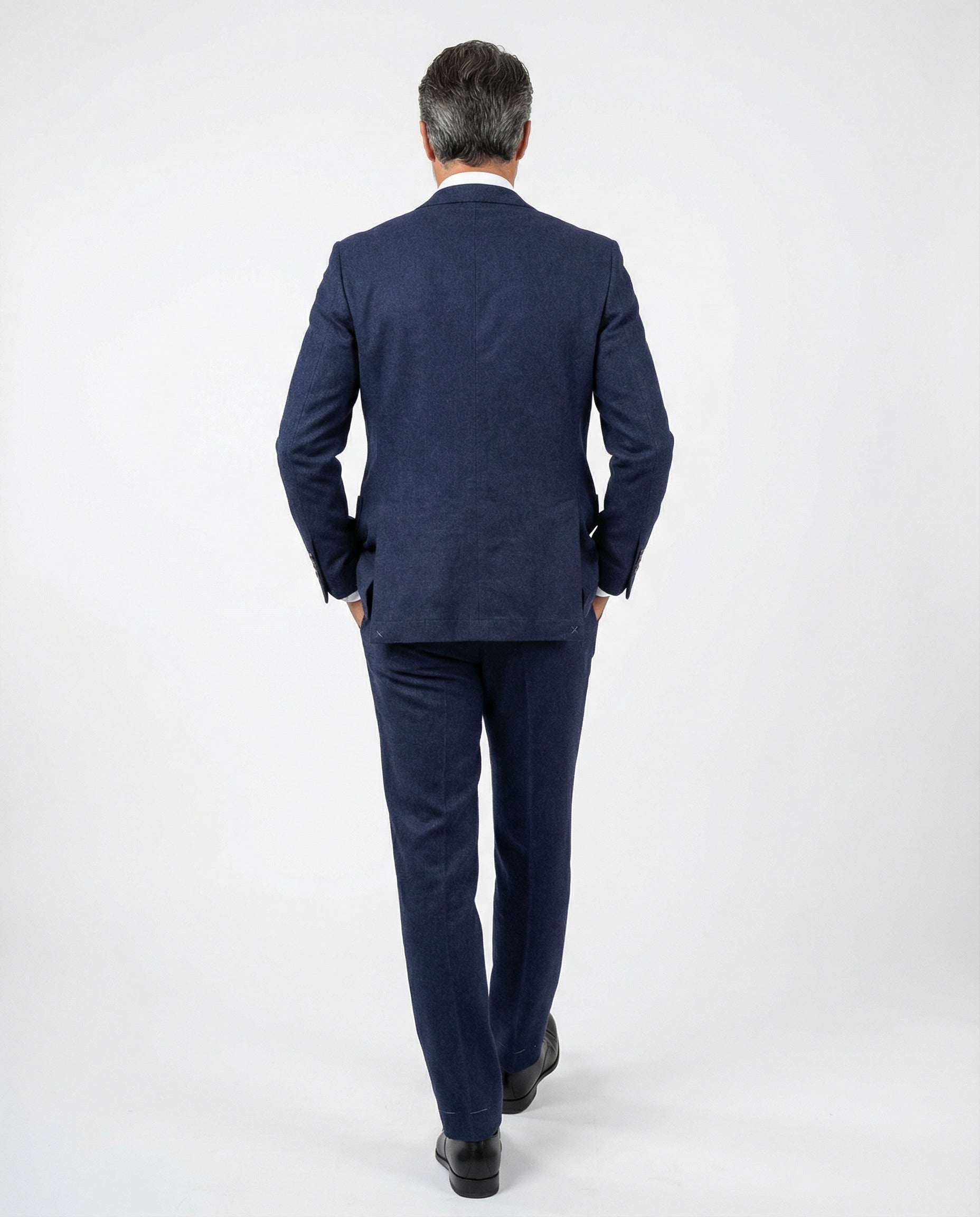 BRUNELLO CUCINELLI MEN'S DENIM CASHMERE WOOL BLEND SUIT