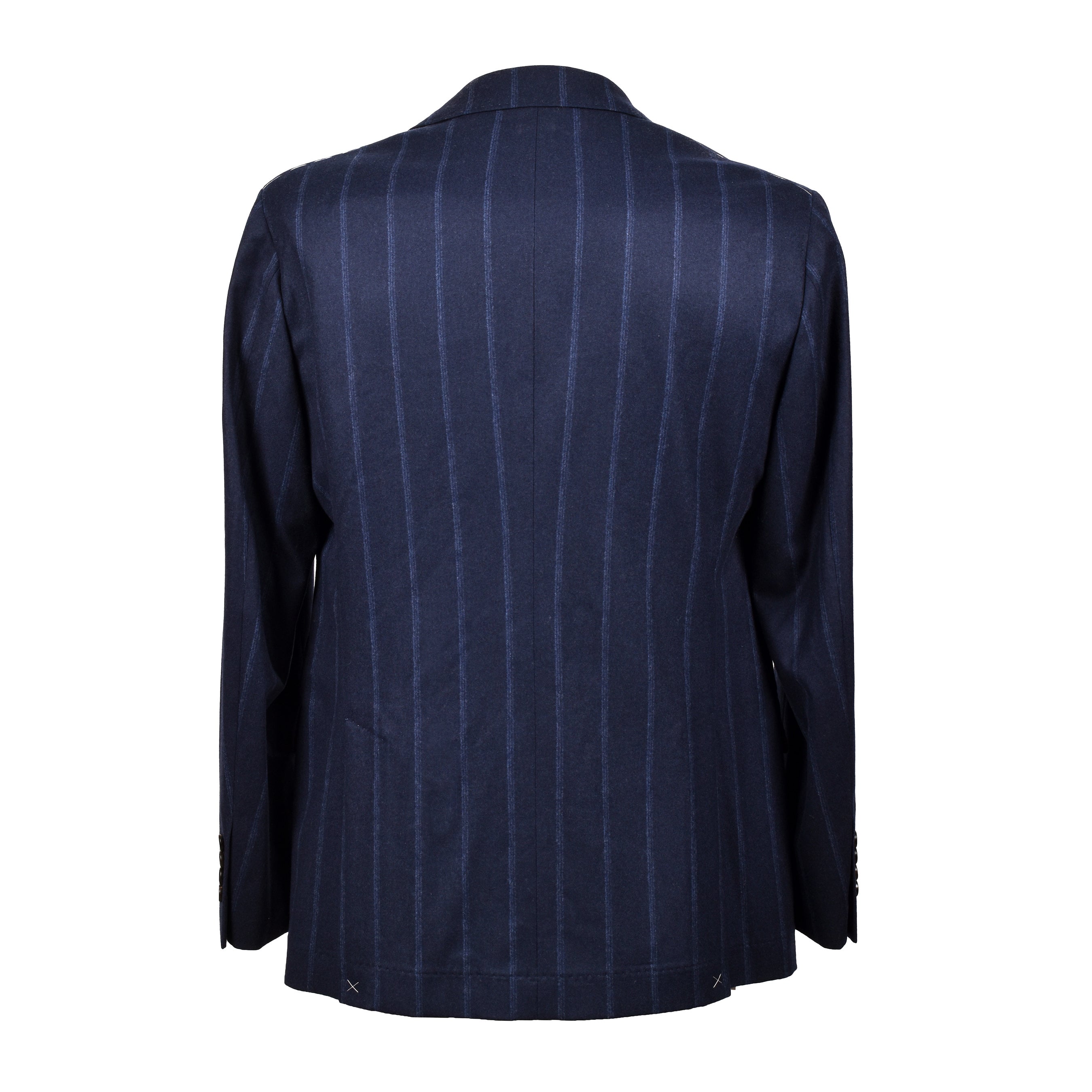 BRUNELLO CUCINELLI MEN'S BLUE WOOL STRIPED SUIT