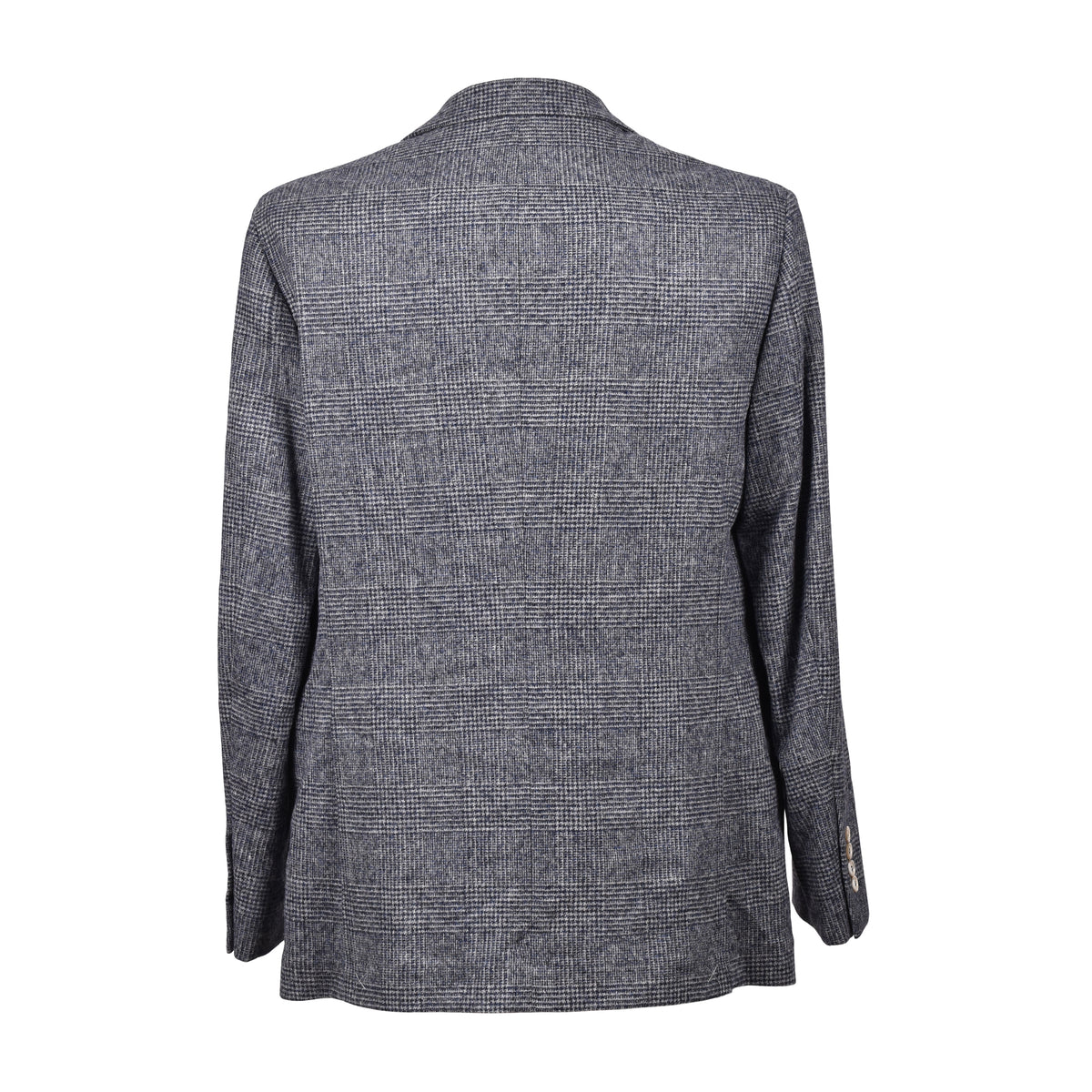 BRUNELLO CUCINELLI MEN'S BLUE WOOL CHECK SUIT
