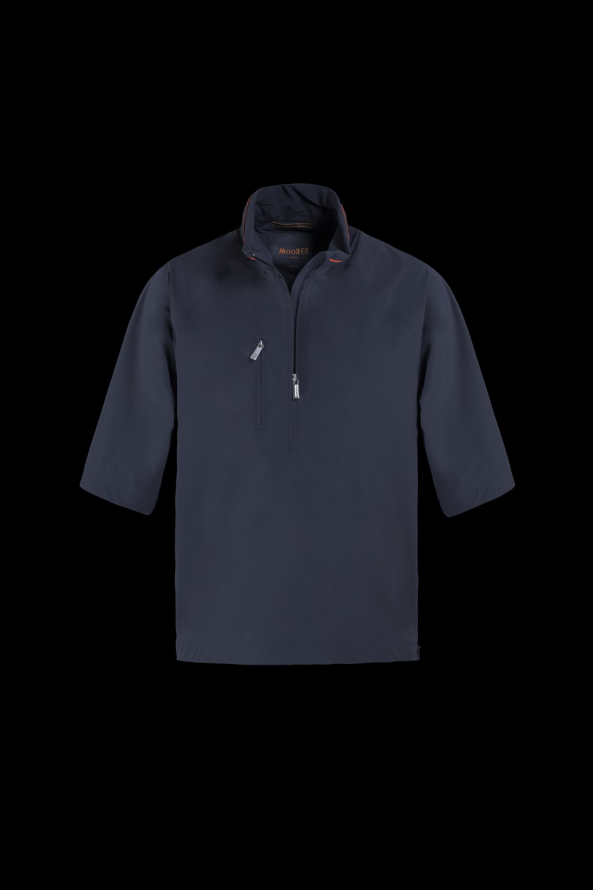 MOORER MEN'S DARK BLUE HALF ZIP JACKET
