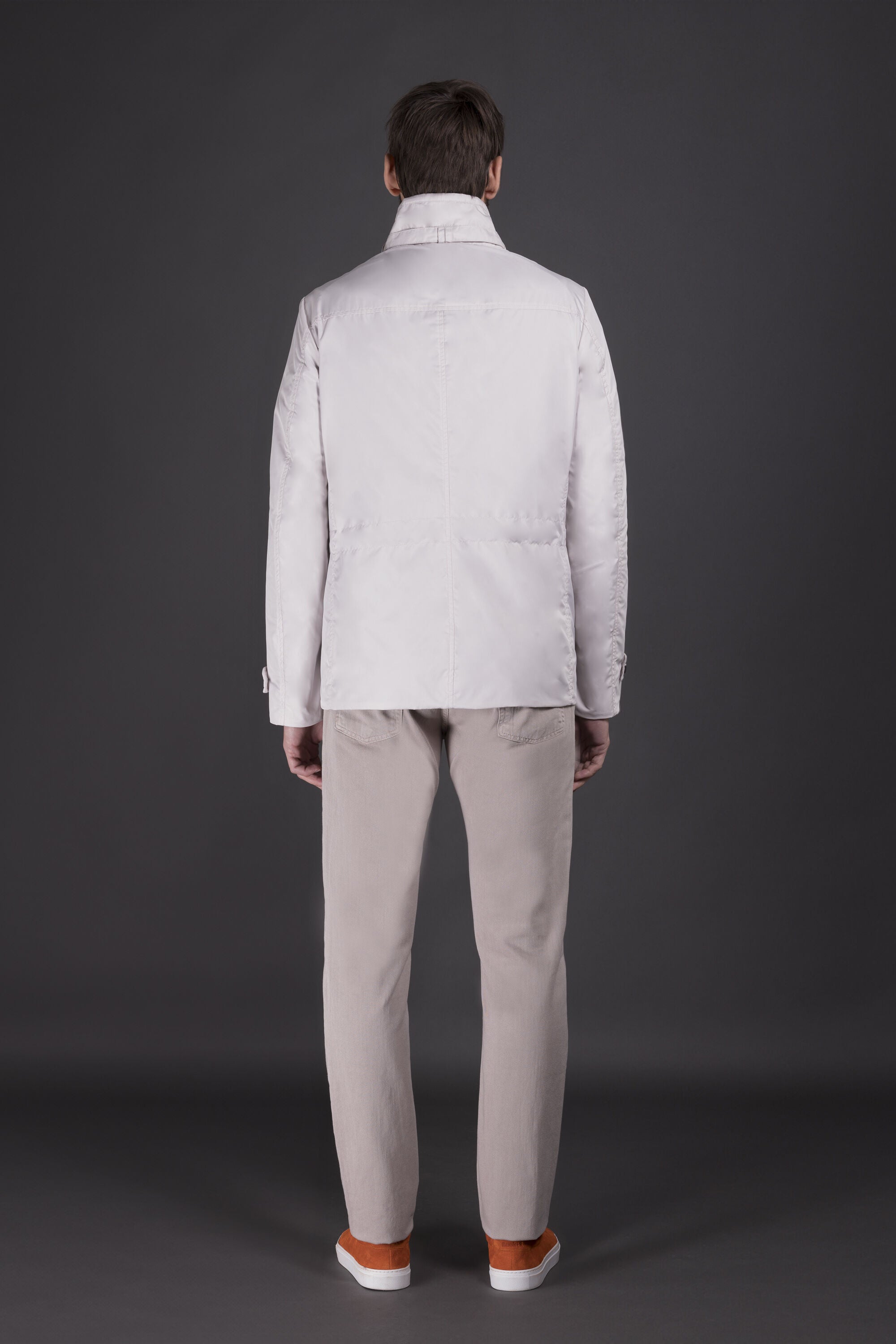 MOORER MEN'S IVORY DOUBLE-BREASTED TAILORED JACKET