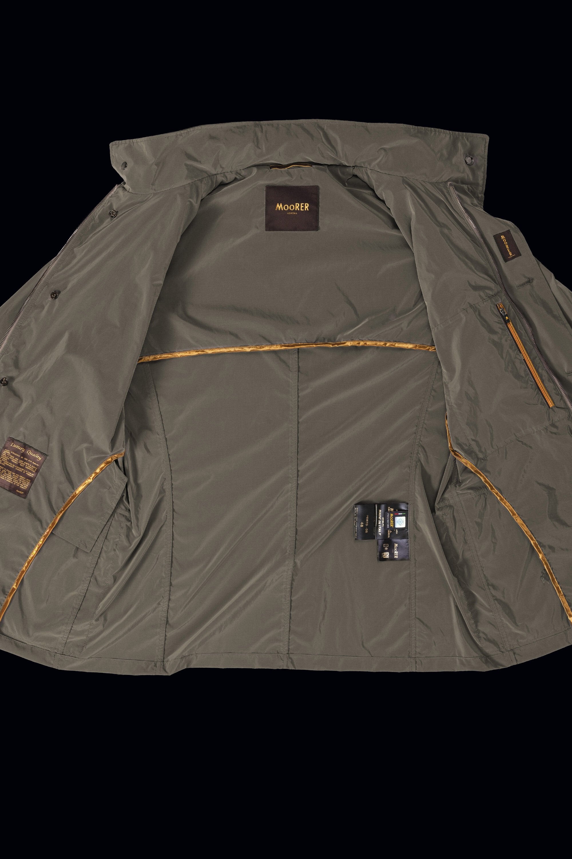 MOORER MEN'S OLIVE LIGHTWEIGHT CASUAL JACKET
