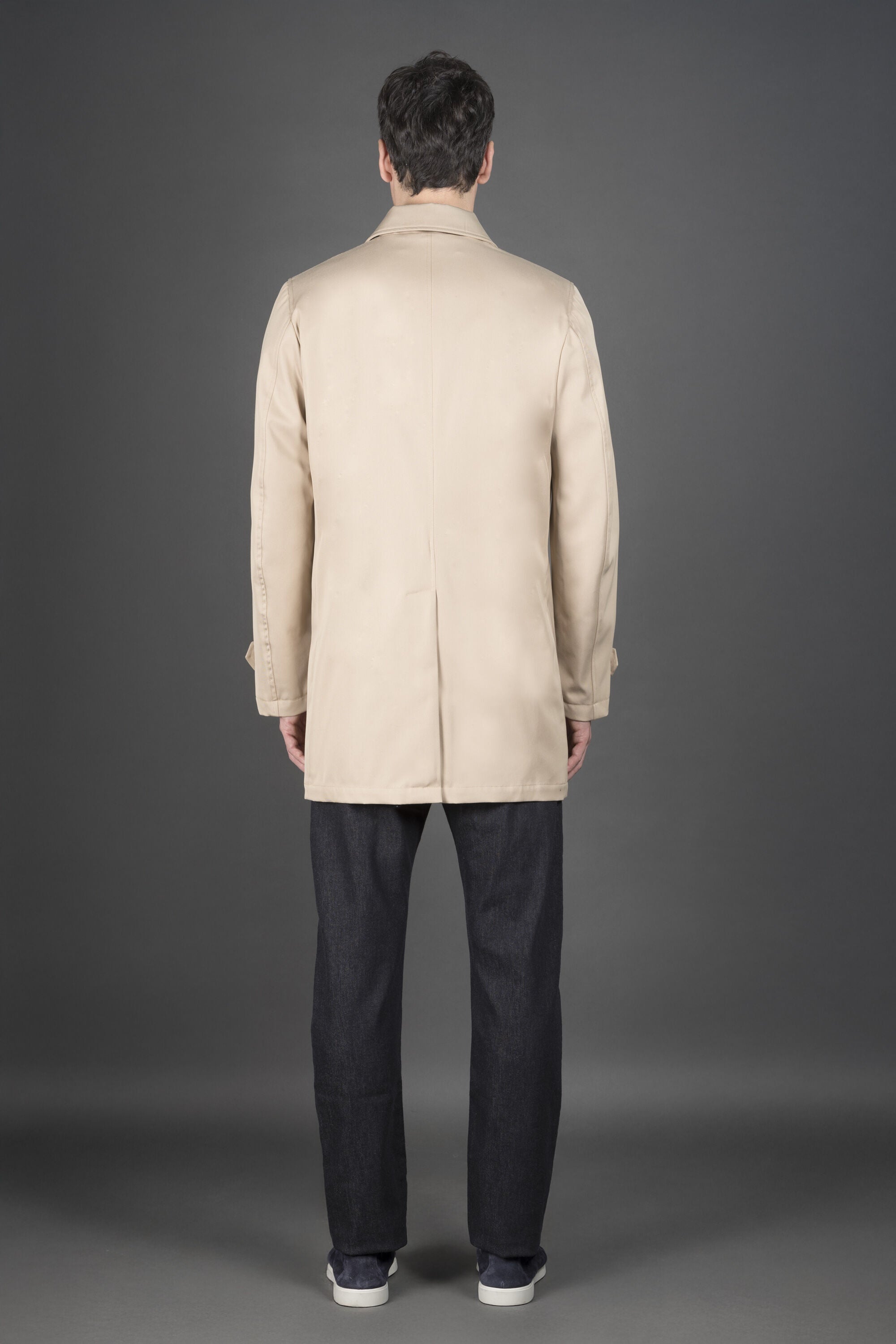 MOORER MEN'S BEIGE SINGLE-BREASTED COAT