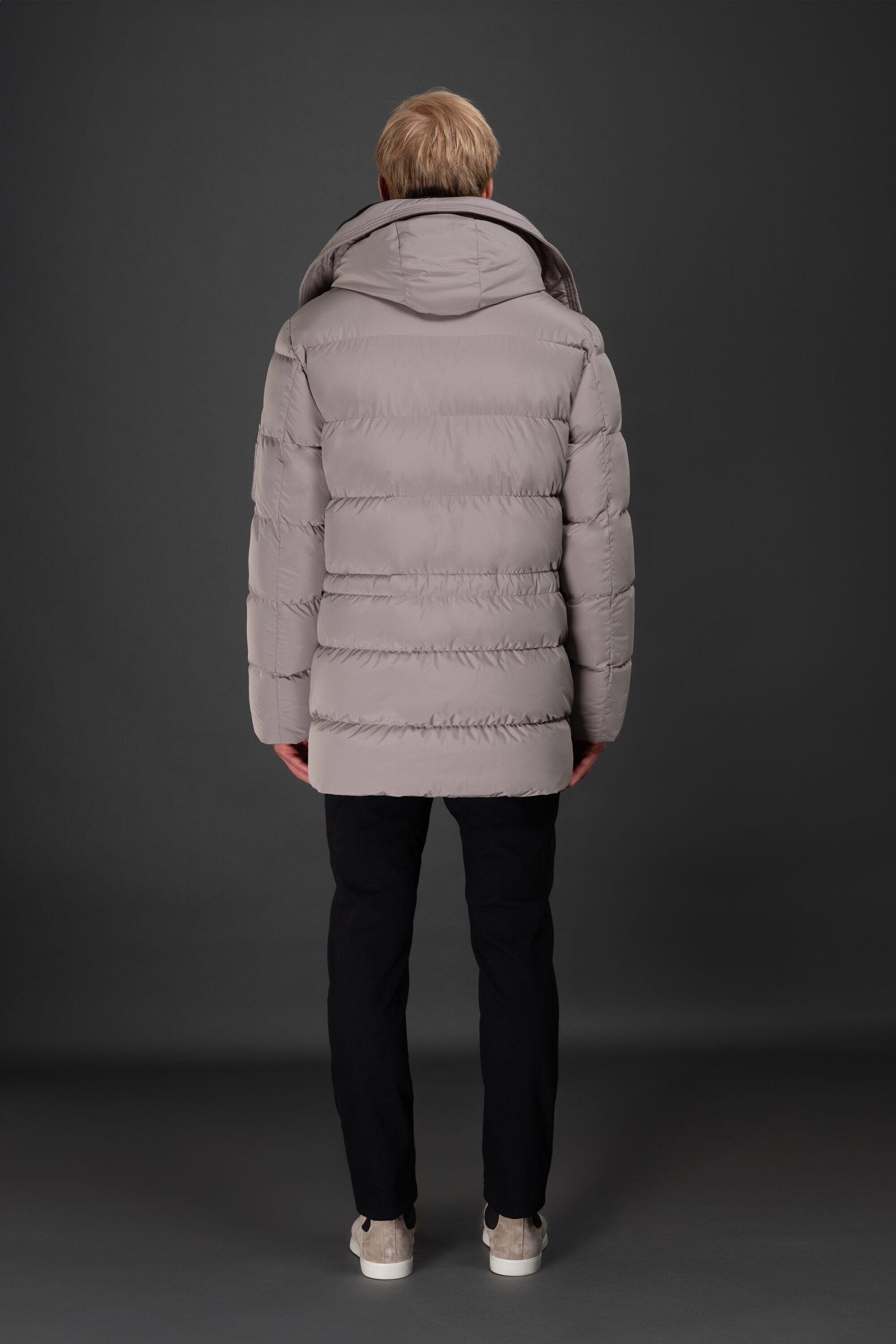 MOORER MEN'S LIGHT GREY PADDED JACKET