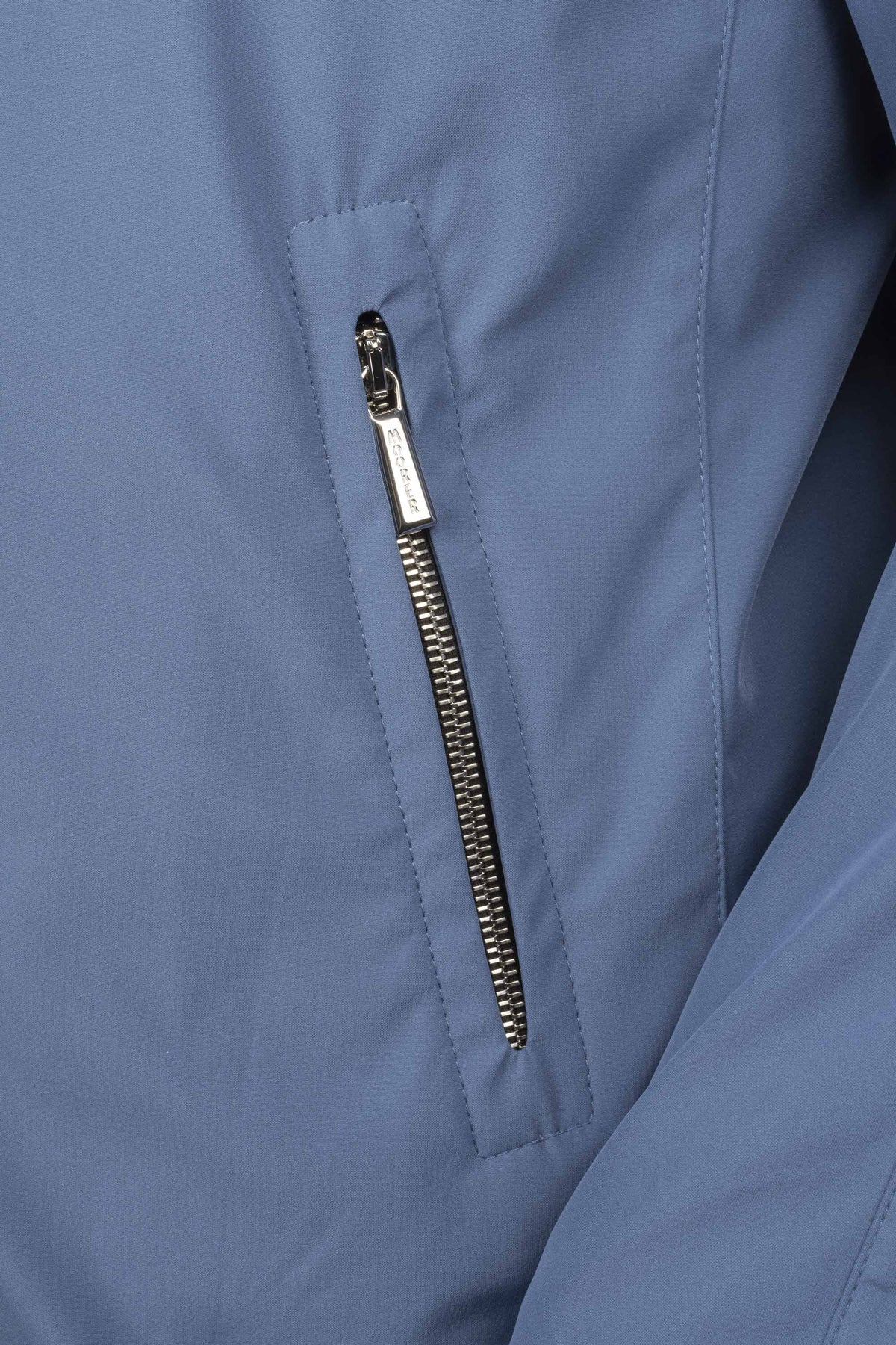 MOORER MEN'S INDIGO QUILTED PADDED JACKET