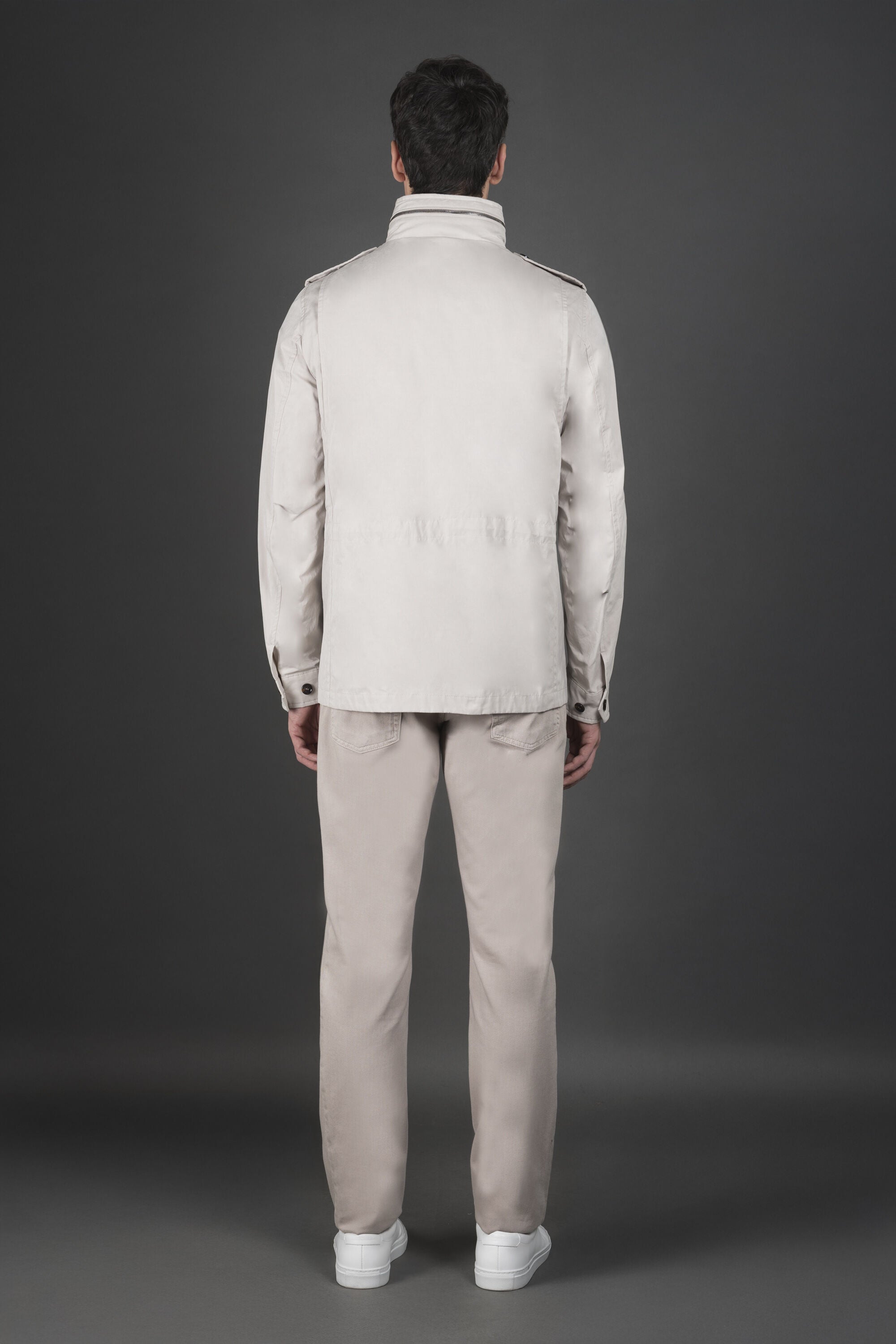 MOORER MEN'S LIGHT BEIGE FIELD JACKET