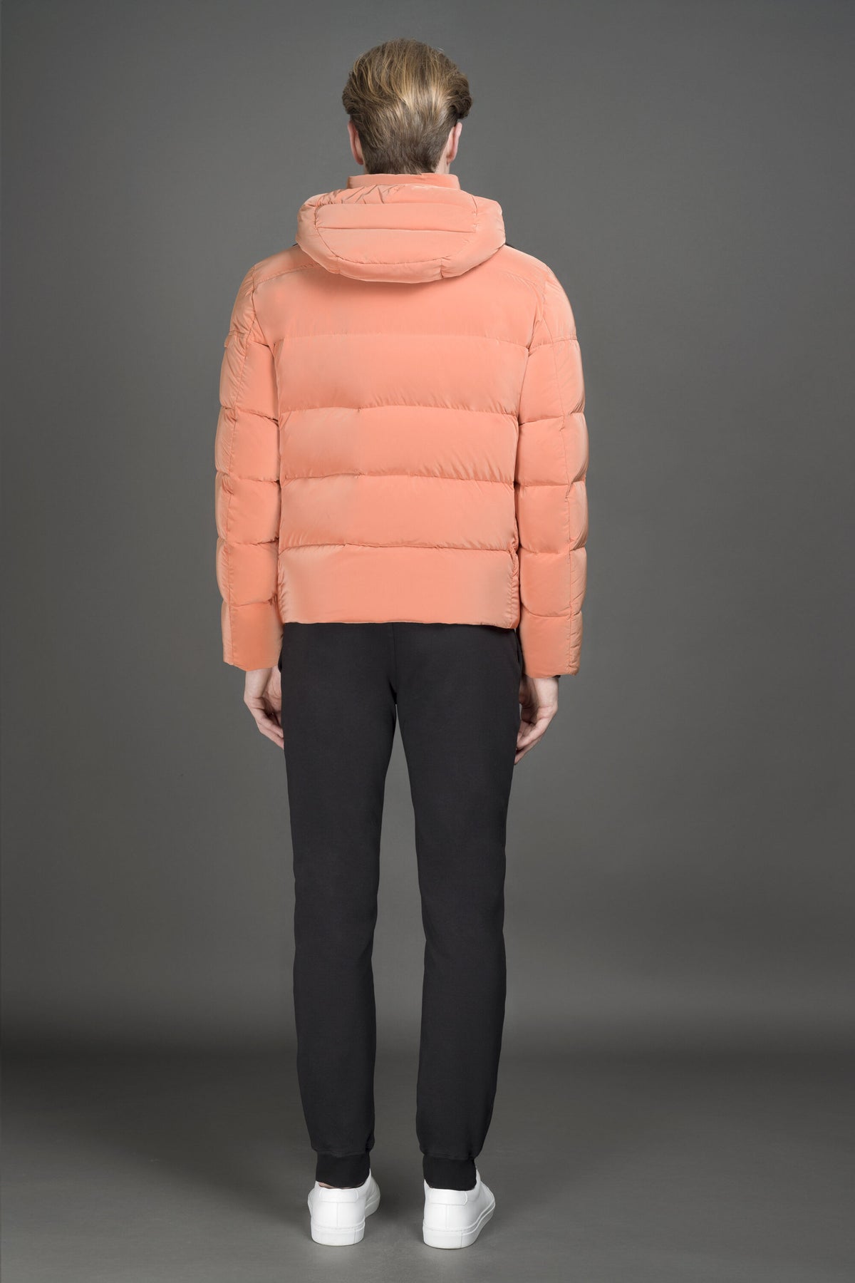 MOORER MEN'S LIGHT ORANGE PUFFER JACKET