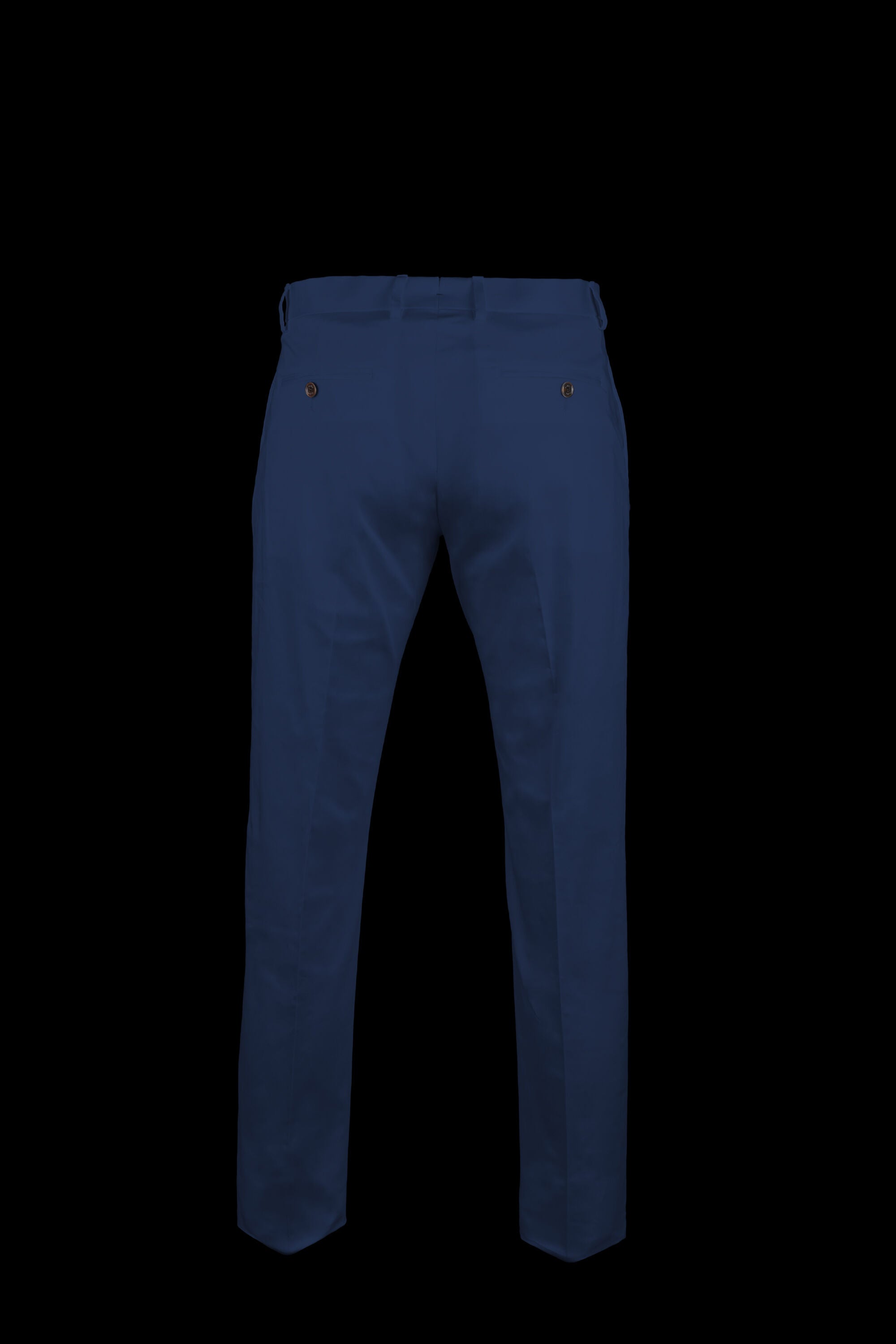 MOORER MEN'S NAVY TAILORED COTTON TROUSERS