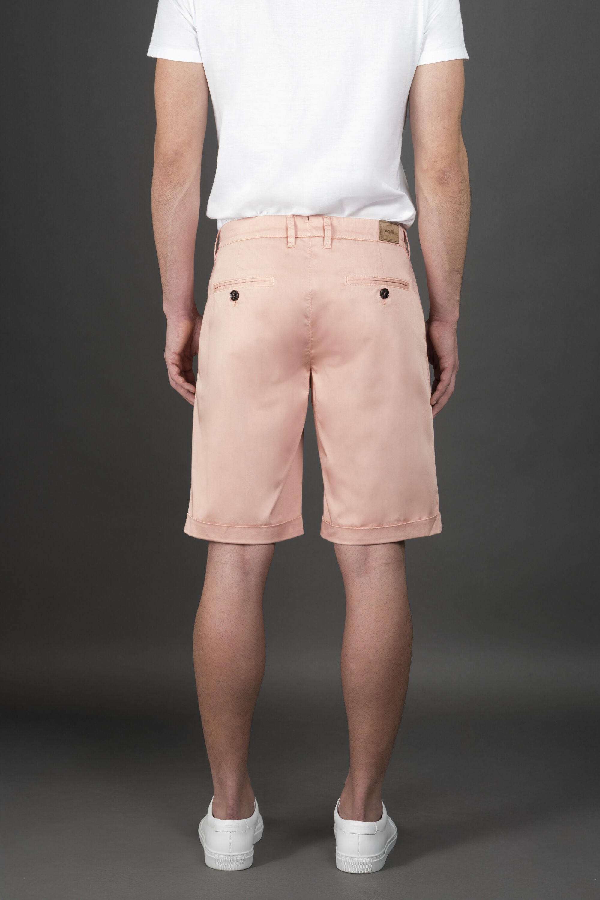 MOORER MEN'S LIGHT PINK TAILORED SHORTS
