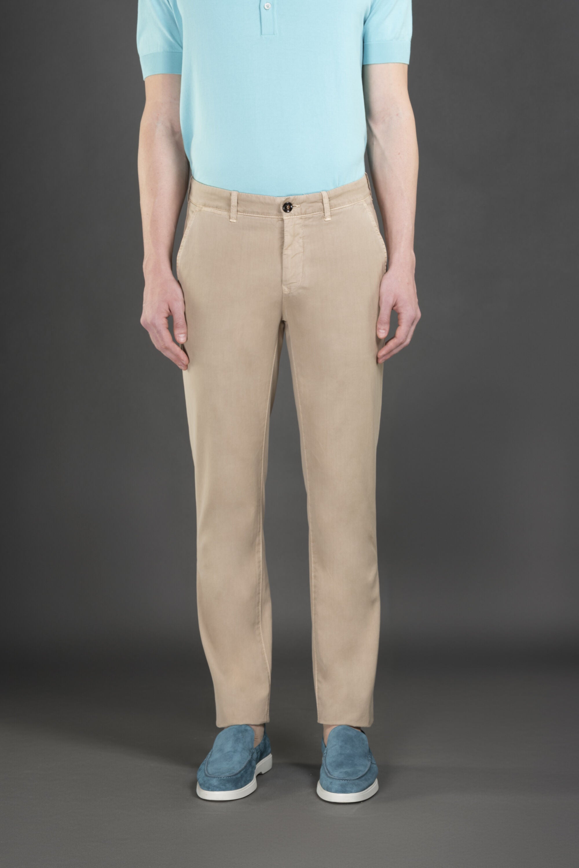 MOORER MEN'S SAND TAILORED TROUSERS