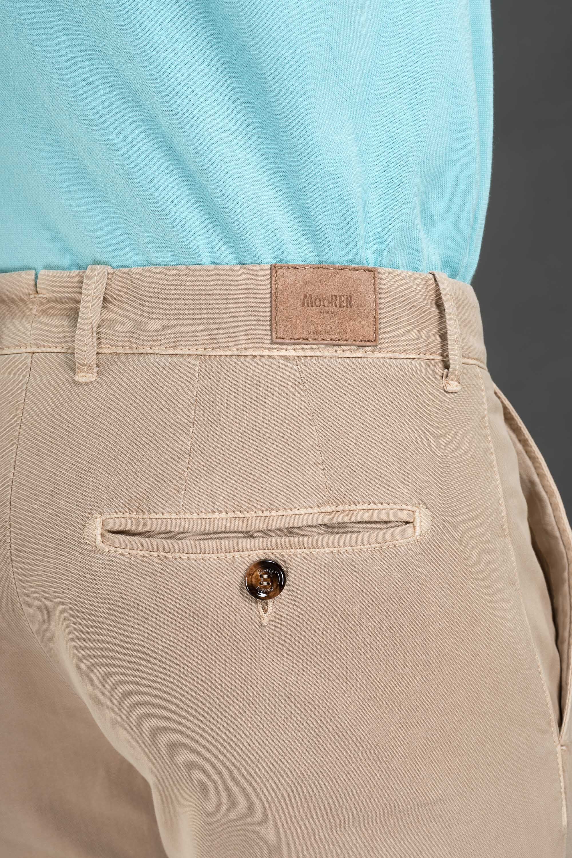 MOORER MEN'S SAND TAILORED TROUSERS