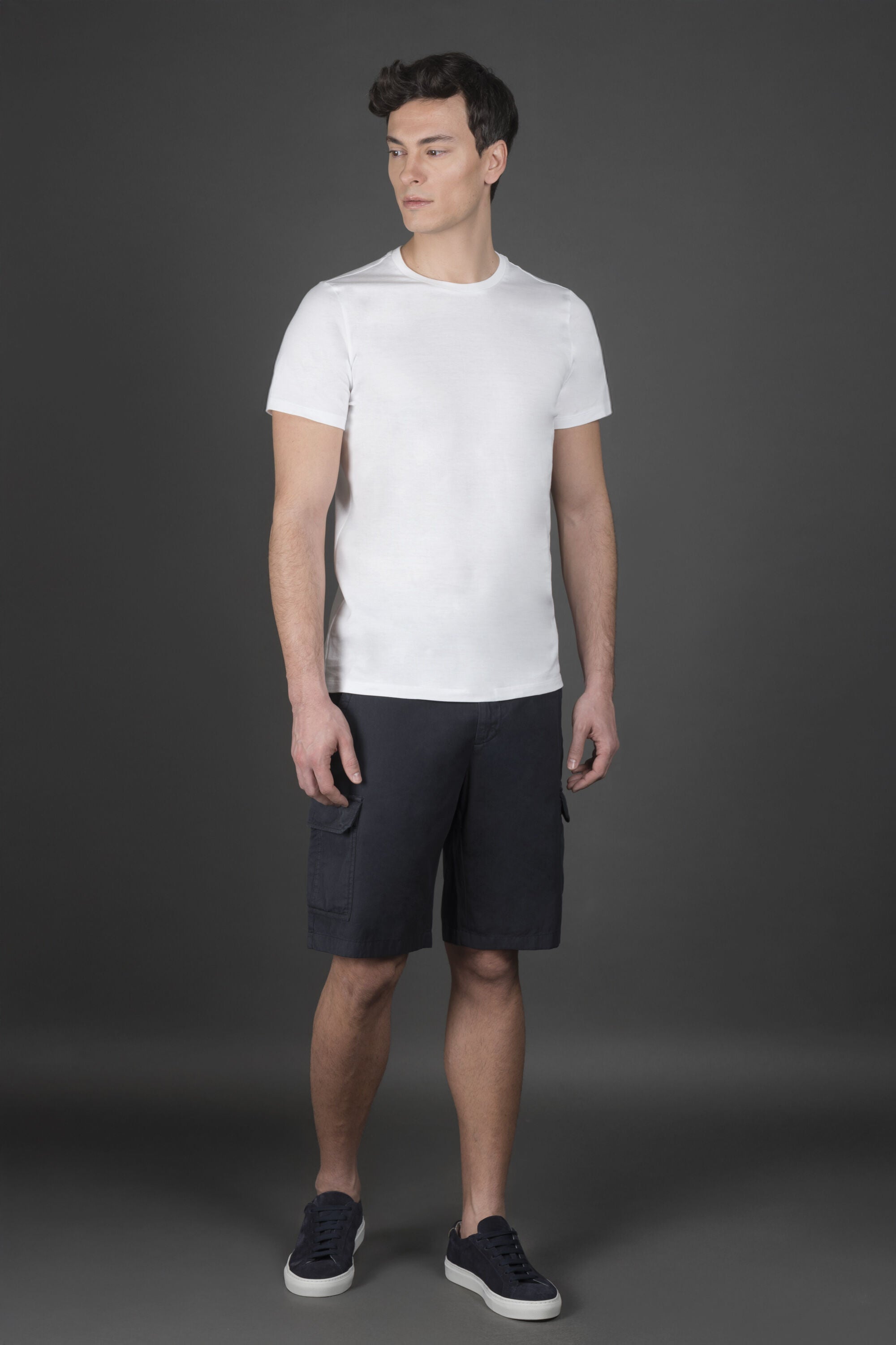 MOORER MEN'S WHITE SHORT-SLEEVE KNIT SWEATER