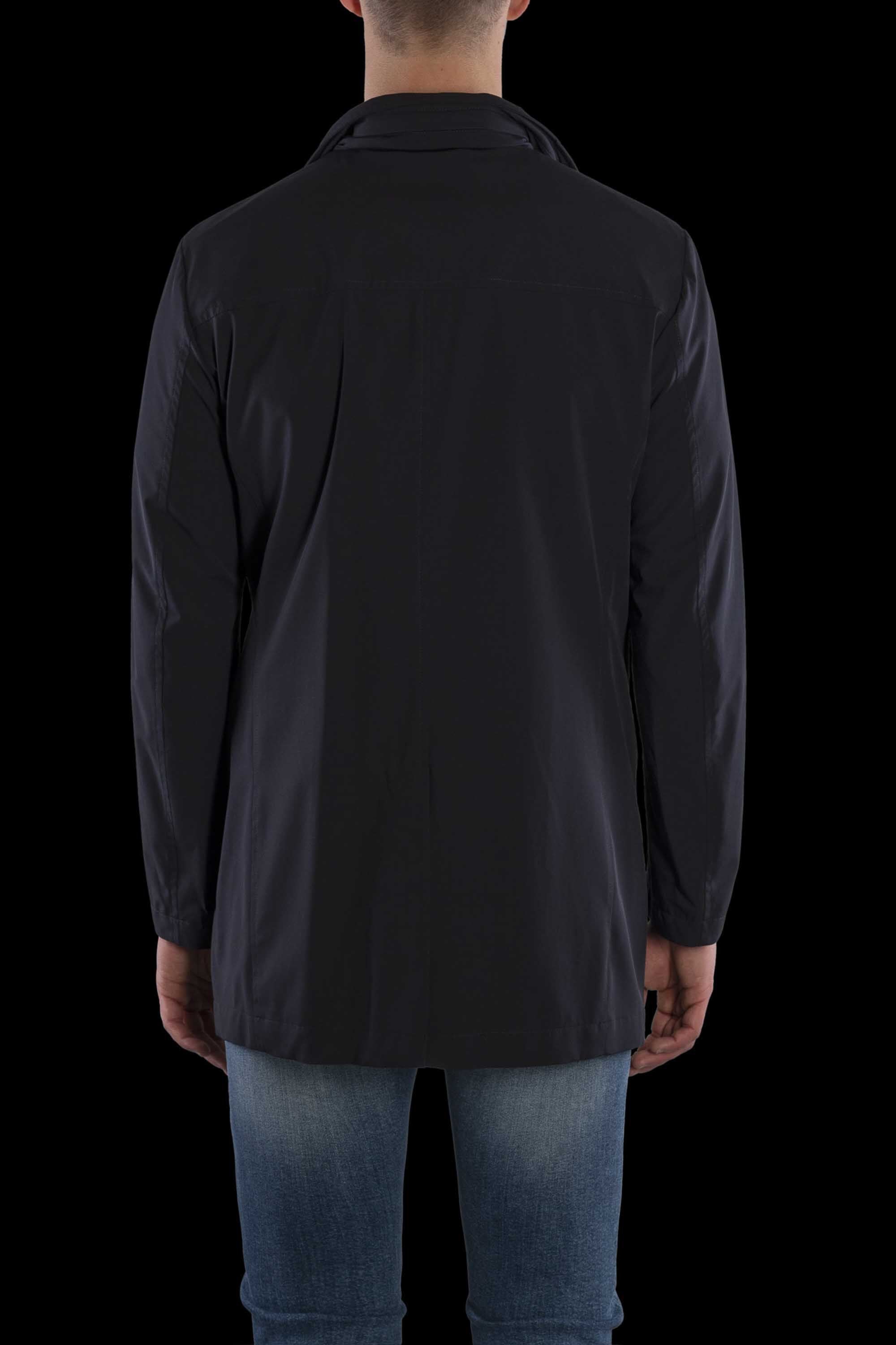 MOORER MEN'S DARK BLUE TAILORED COAT