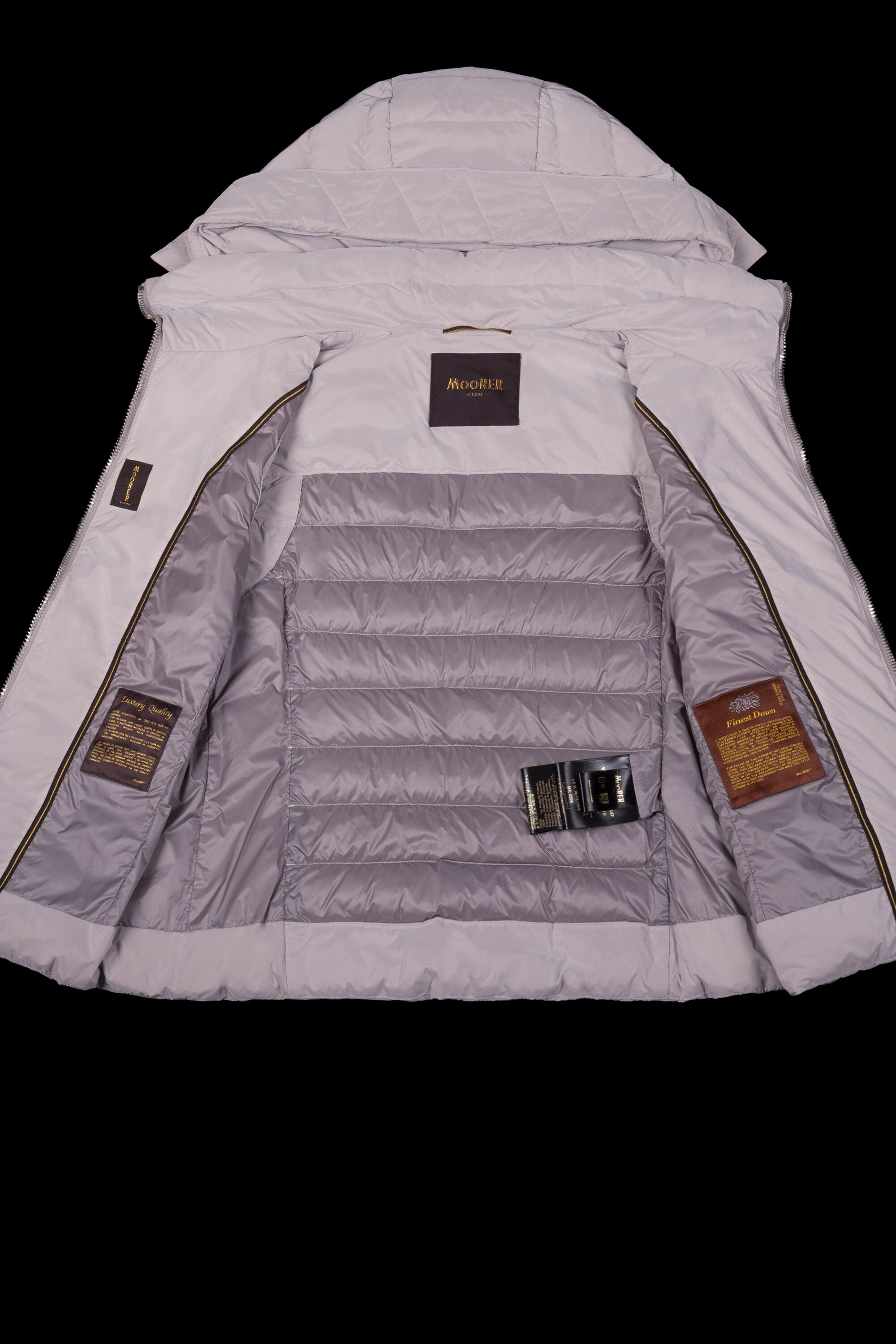MOORER WOMEN'S PEARL QUILTED PUFFER VEST