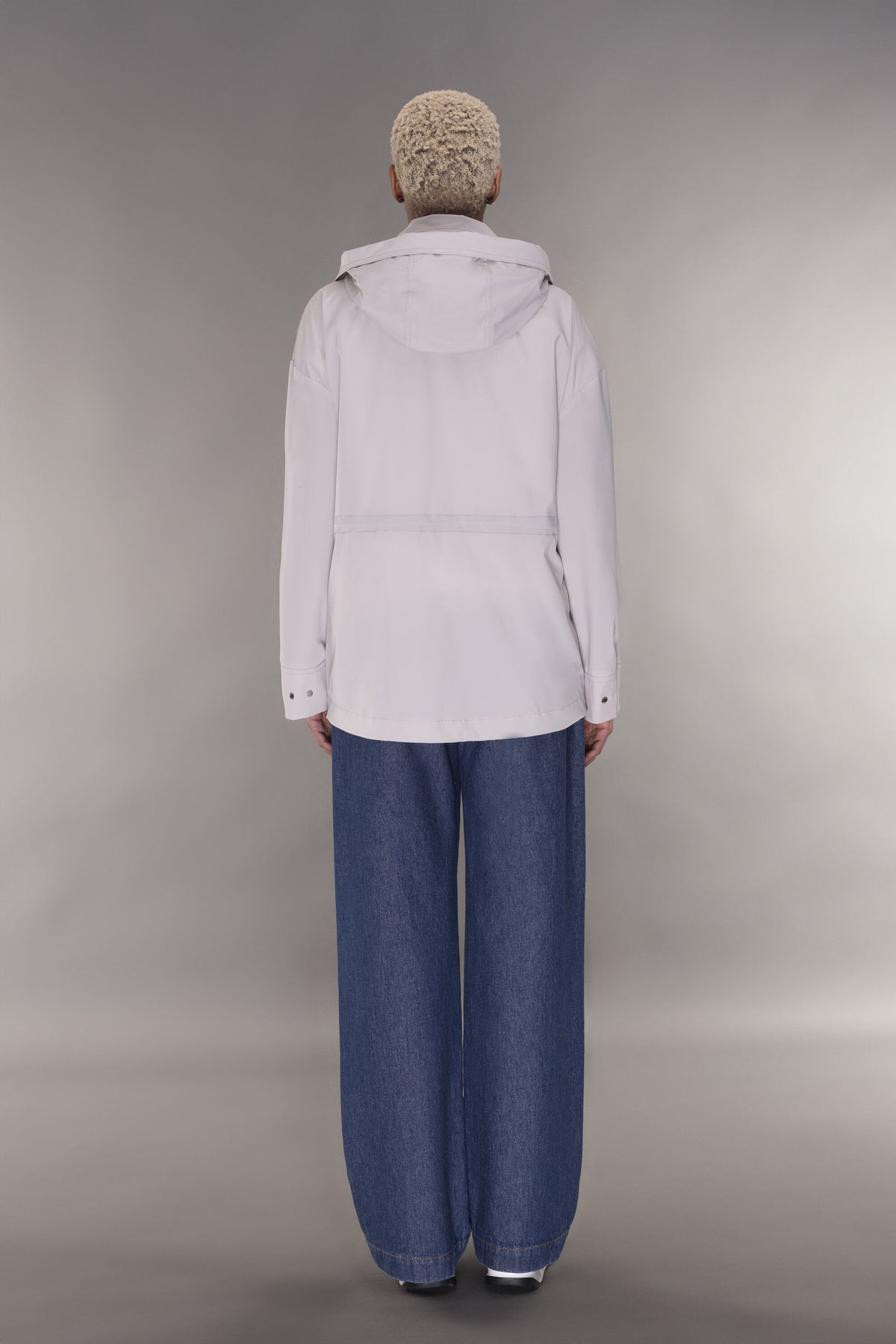 MOORER WOMEN'S LIGHT GREY RELAXED JACKET