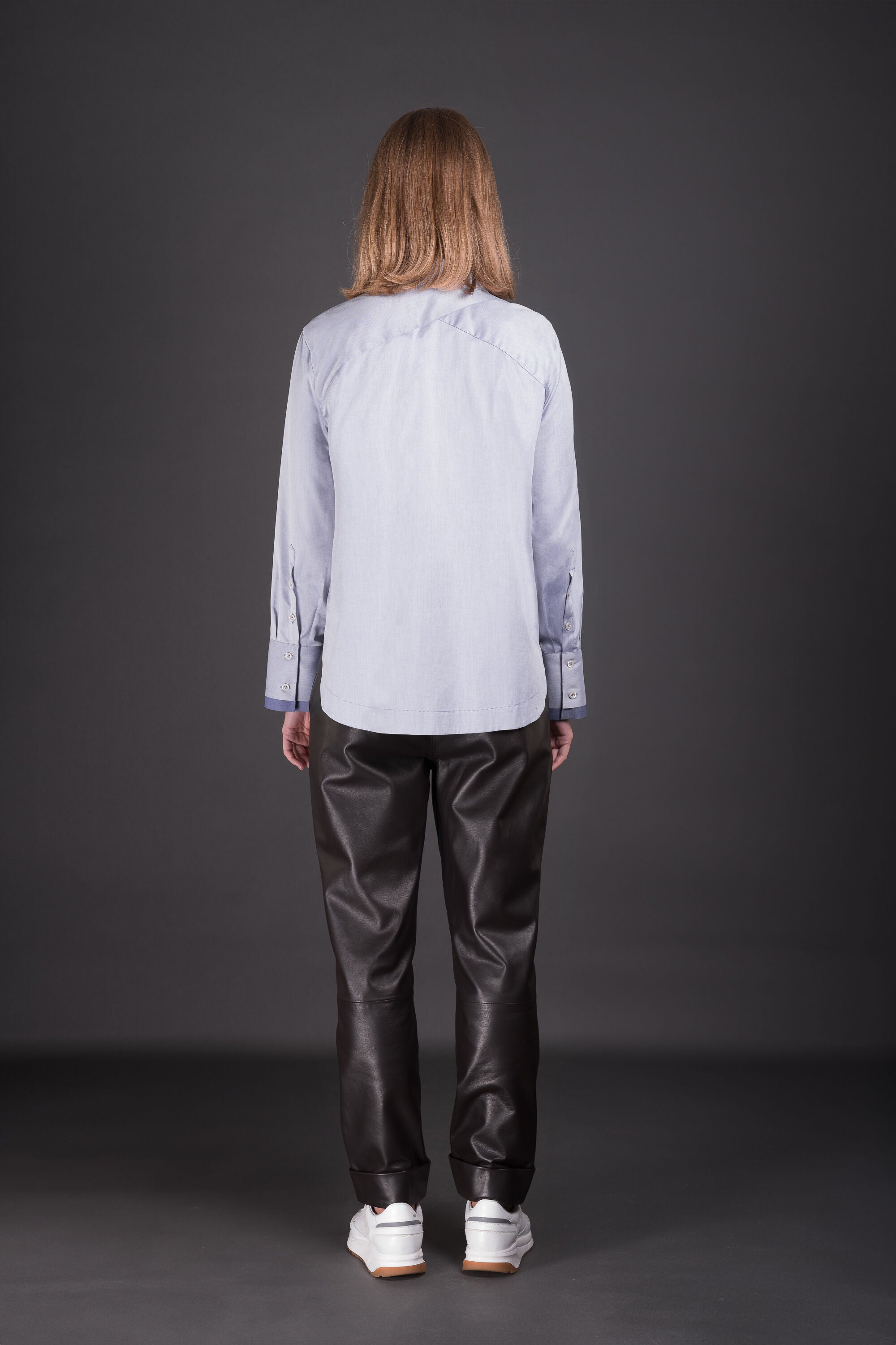MOORER WOMEN'S LIGHT BLUE TAILORED SHIRT