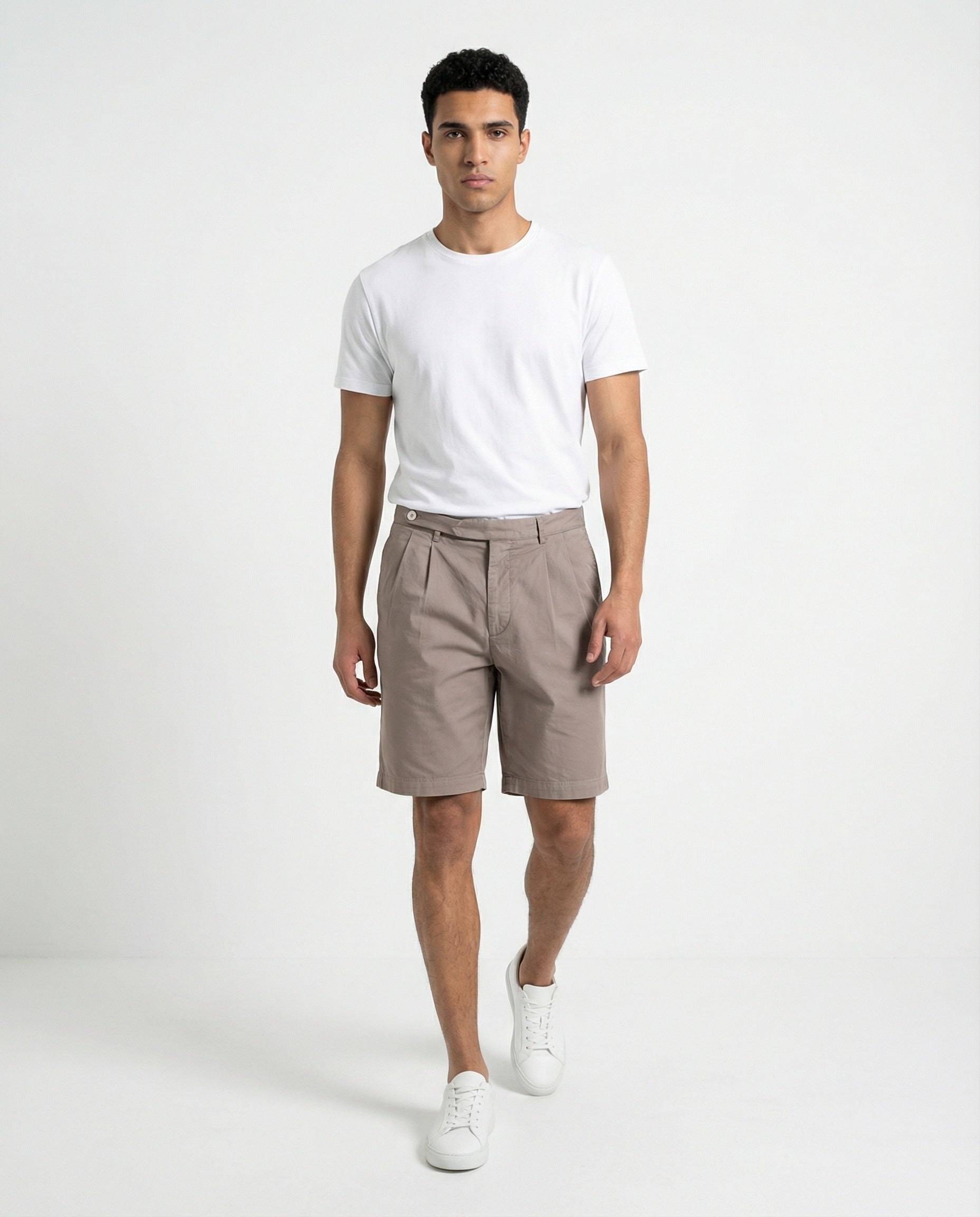 BRUNELLO CUCINELLI MEN'S TOBACCO TAILORED BERMUDA SHORTS