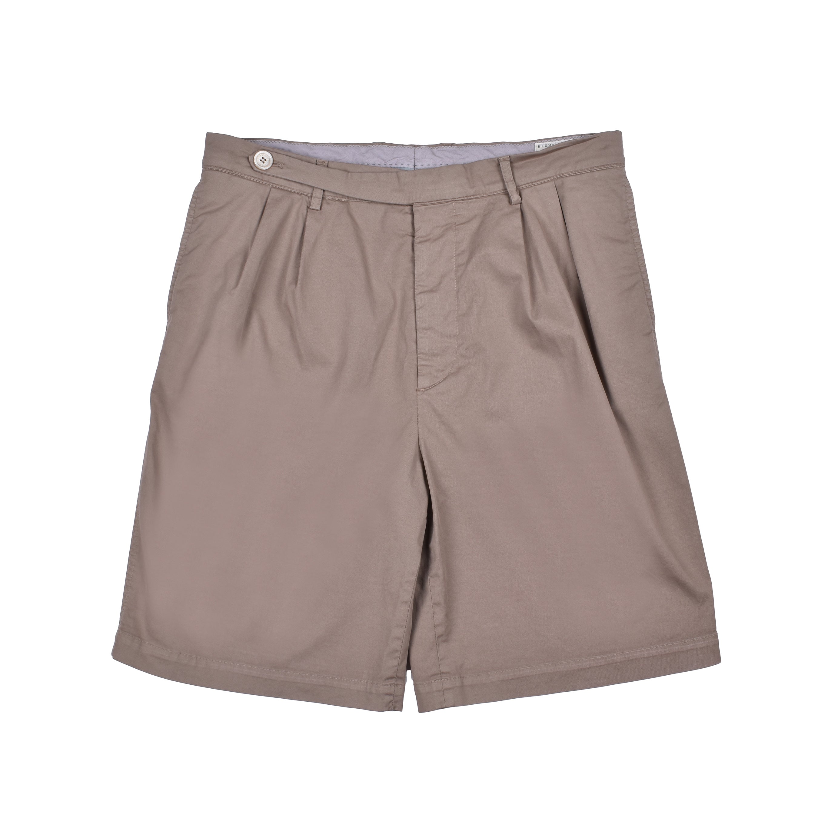 BRUNELLO CUCINELLI MEN'S TOBACCO TAILORED BERMUDA SHORTS
