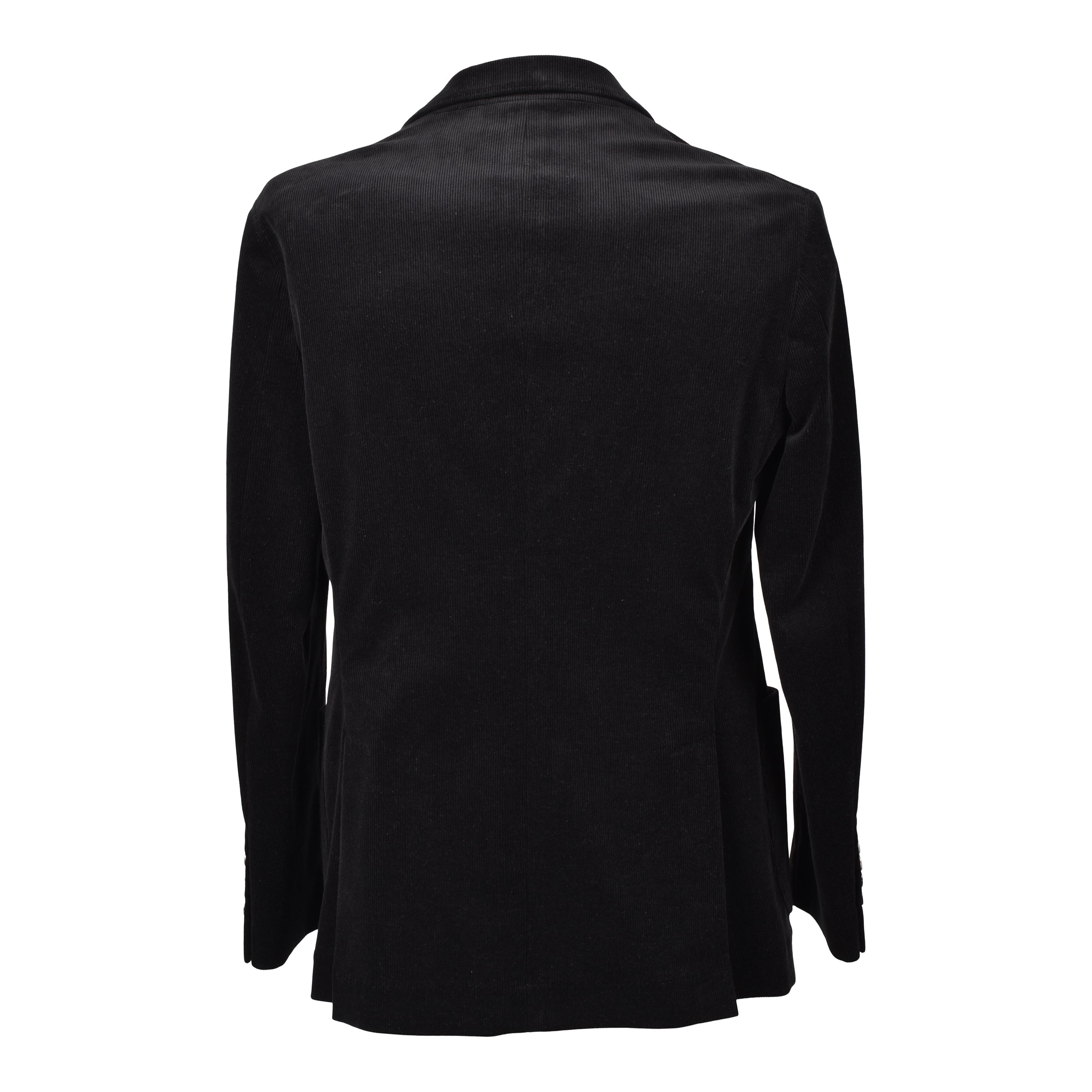 BRUNELLO CUCINELLI MEN'S BLACK WOOL DOUBLE BREASTED SUIT