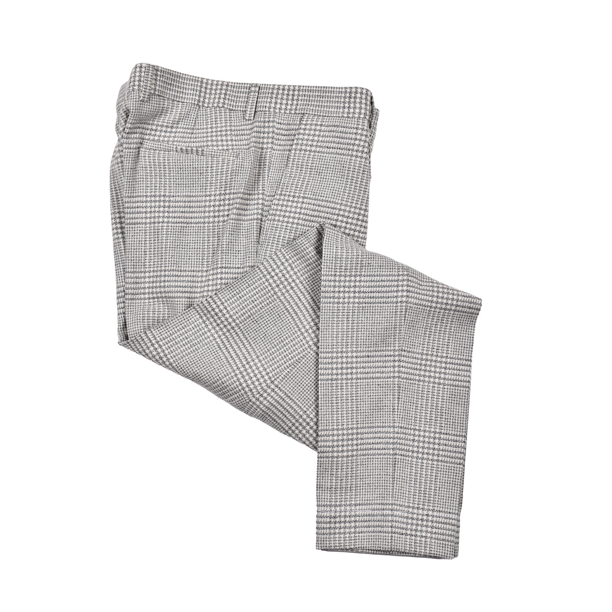 BRUNELLO CUCINELLI MEN'S LIGHT GREY WOOL CHECK SUIT