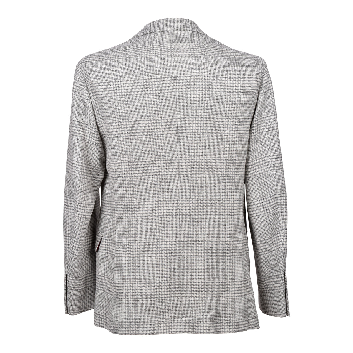 BRUNELLO CUCINELLI MEN'S LIGHT GREY WOOL CHECK SUIT