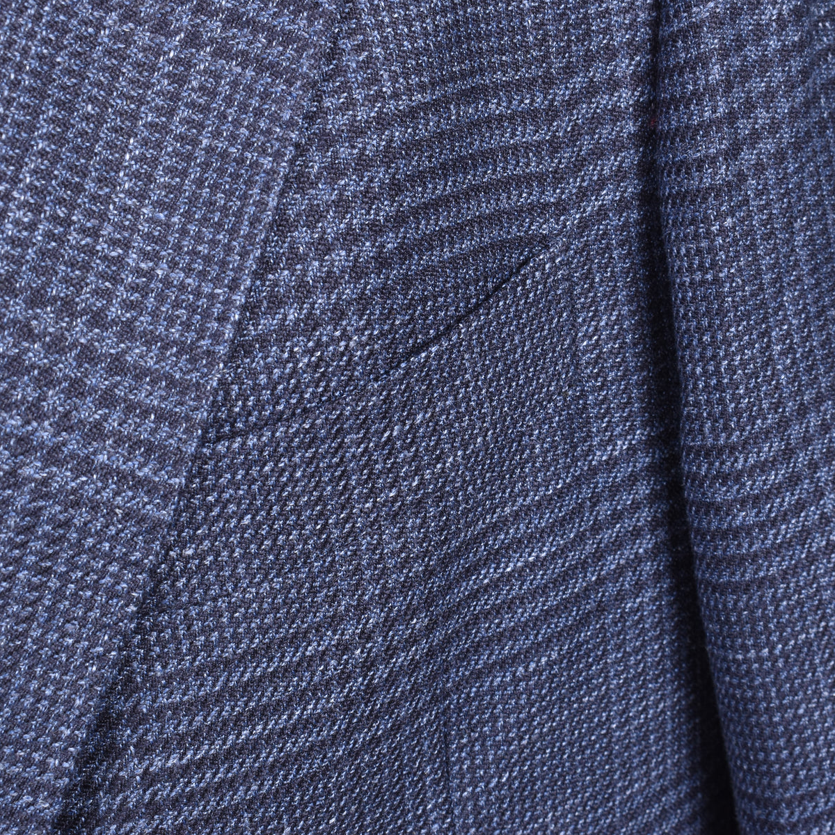 BRUNELLO CUCINELLI MEN'S BLUE WOOL BLEND PLAID BLAZER