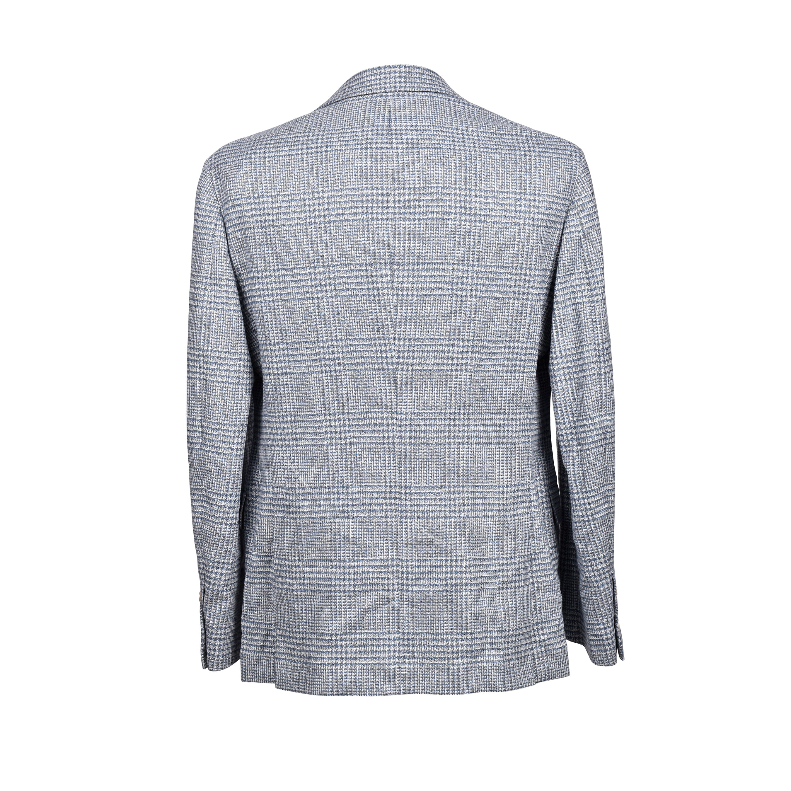 BRUNELLO CUCINELLI MEN'S LIGHT GREY WOOL SILK SUIT