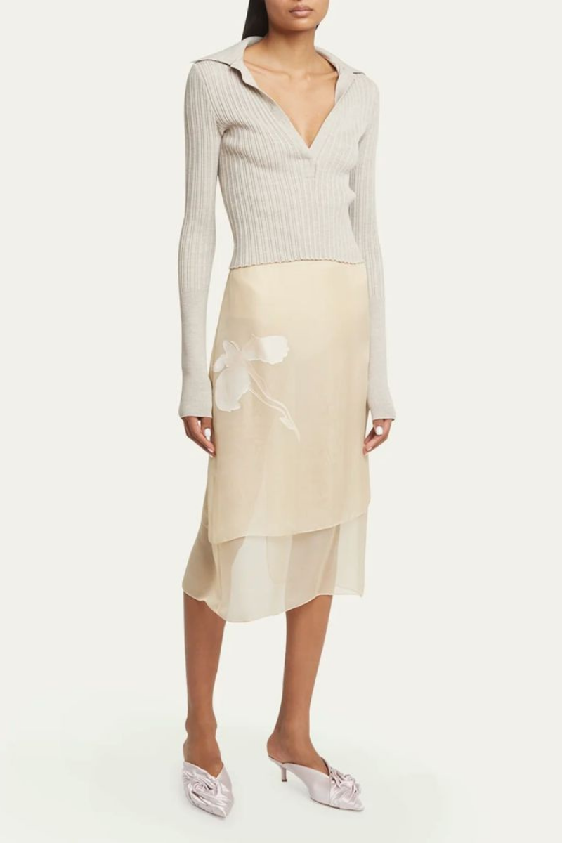 Givenchy Iris Skirt_Ecru