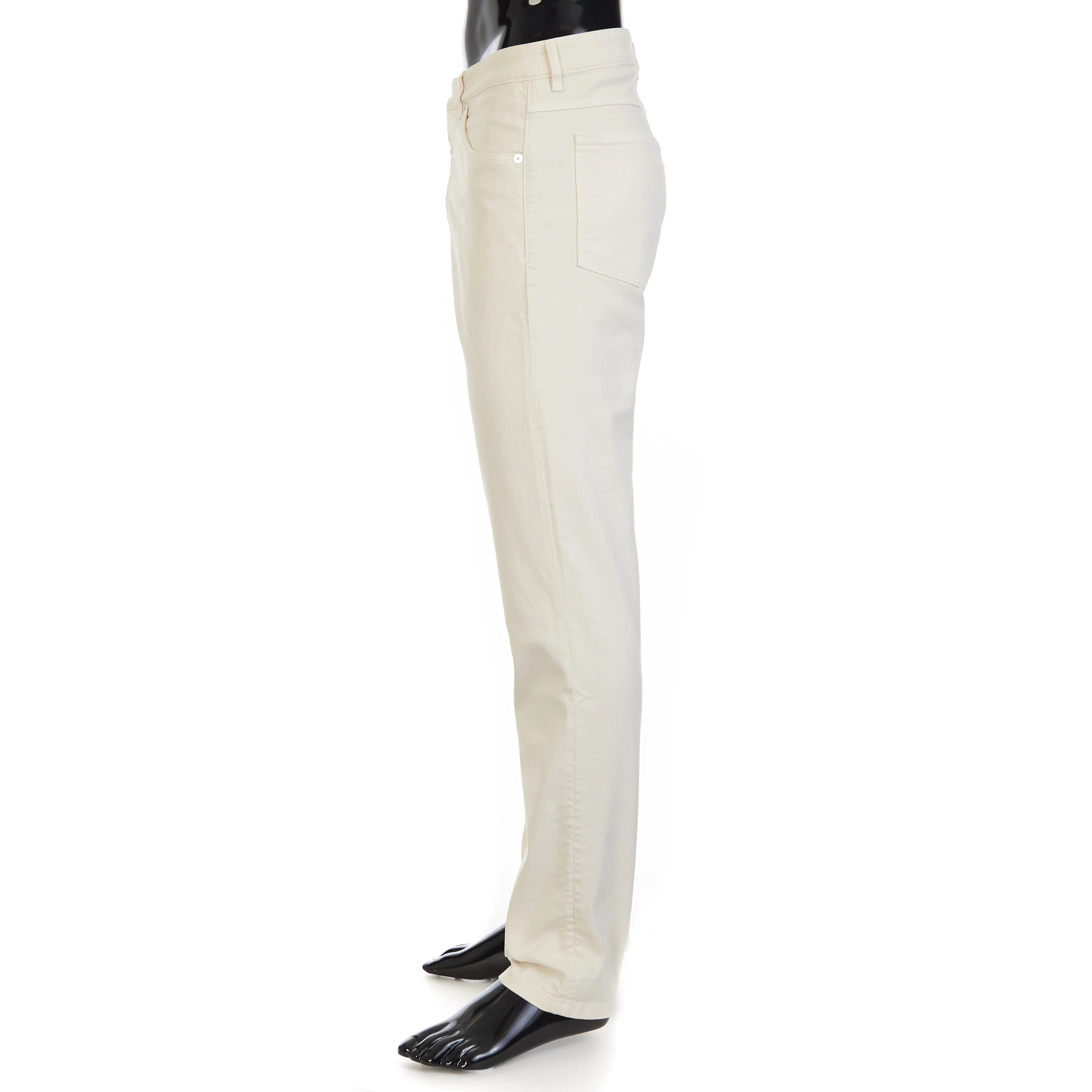 BRUNELLO CUCINELLI MEN'S CREAM SLIM FIT TROUSERS