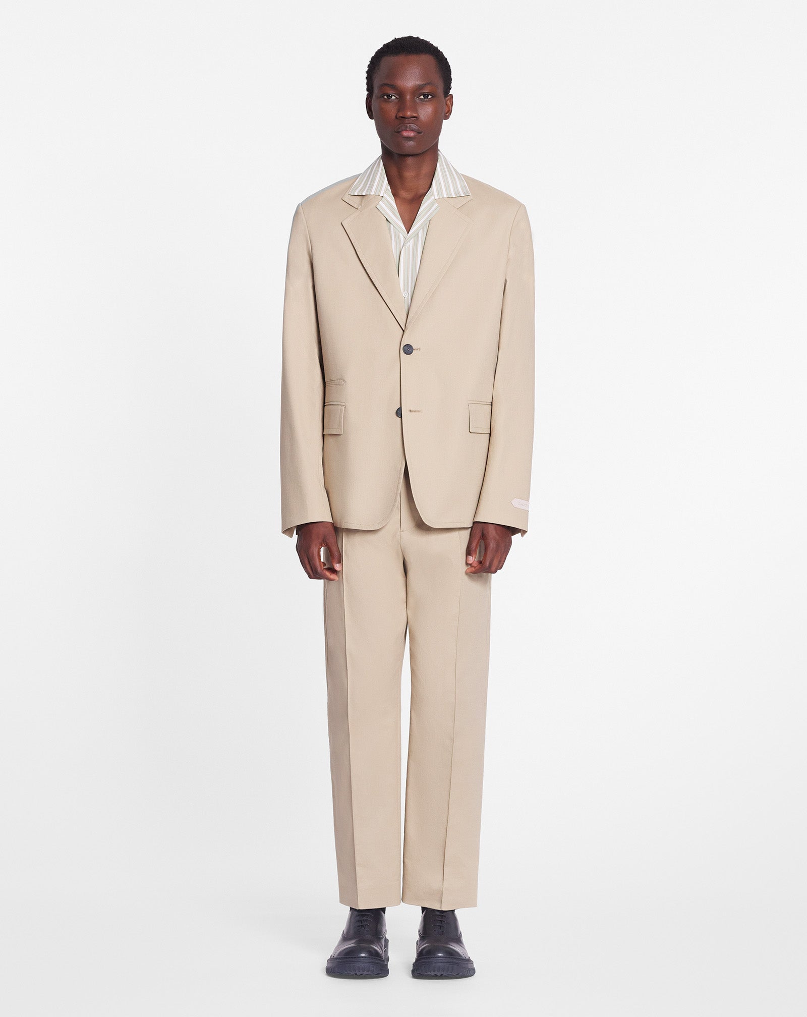 LANVIN MEN'S SABLE DECONSTRUCTED SINGLE-BREASTED JACKET